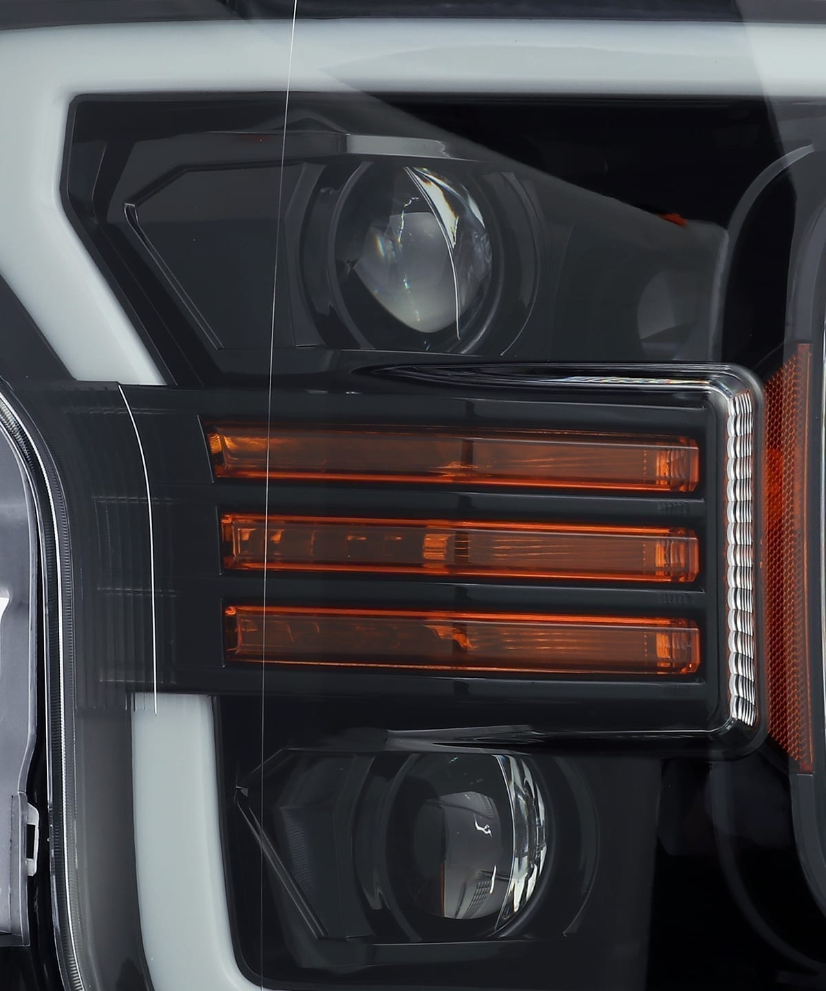 18-20 Ford F150 PRO-Series Projector Headlights Plank Style Design Gloss Black - Apollo Off-Road