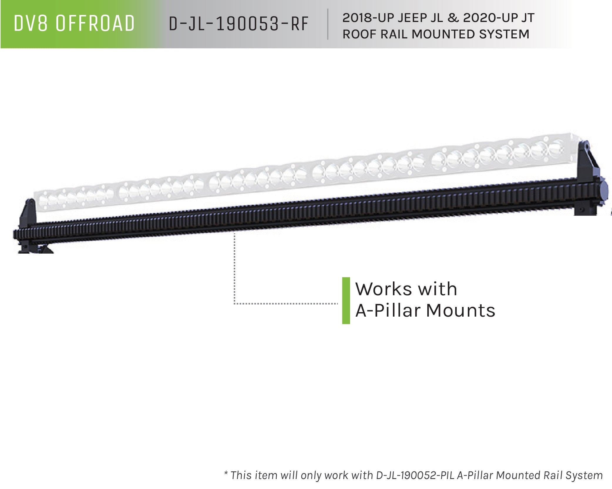 18-21 Jeep Wrangler JL Roof Rail Mounted System - Apollo Off-Road