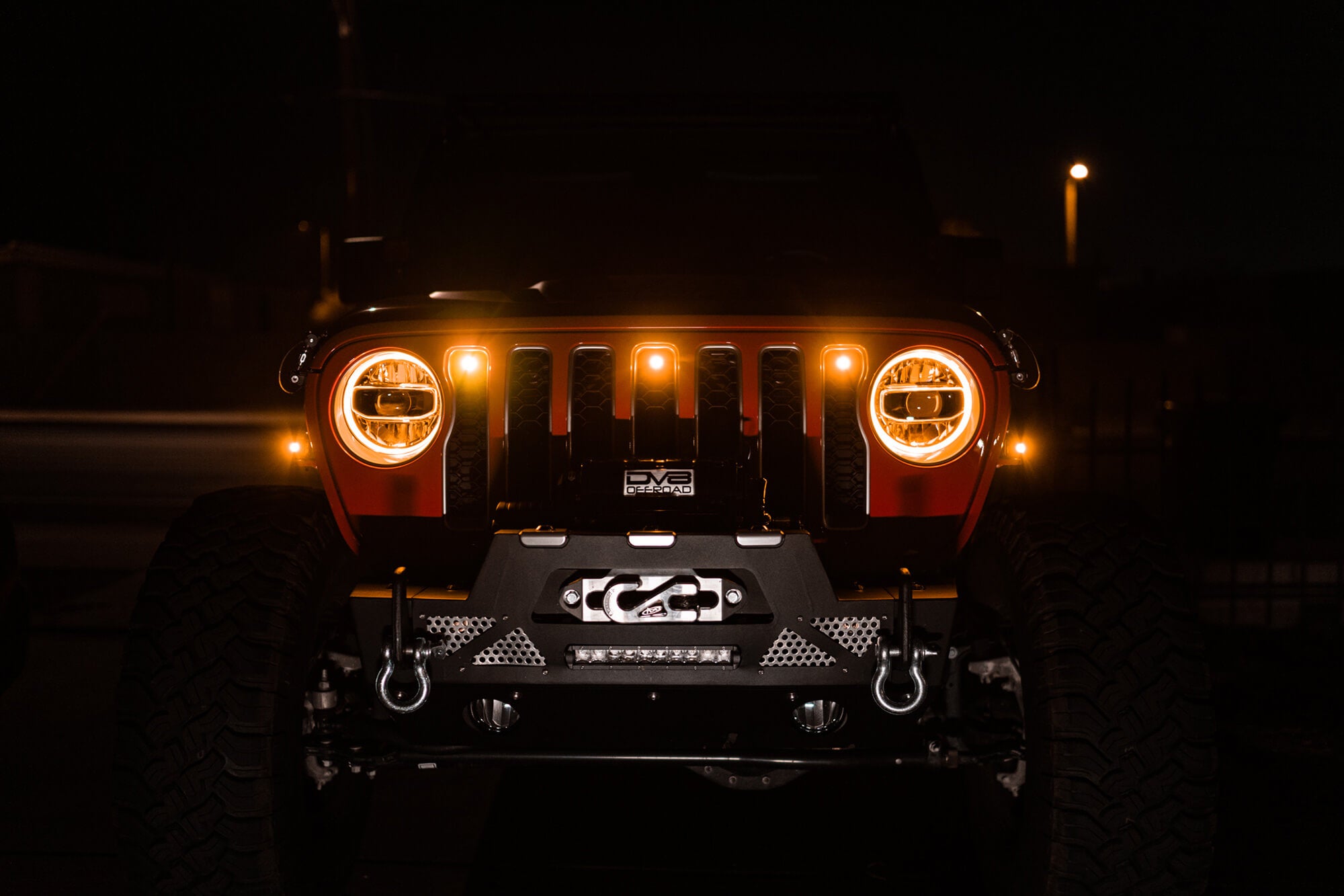 18-22 Jeep Wrangler JL Front Grille Amber Accent Lights - Apollo Off-Road