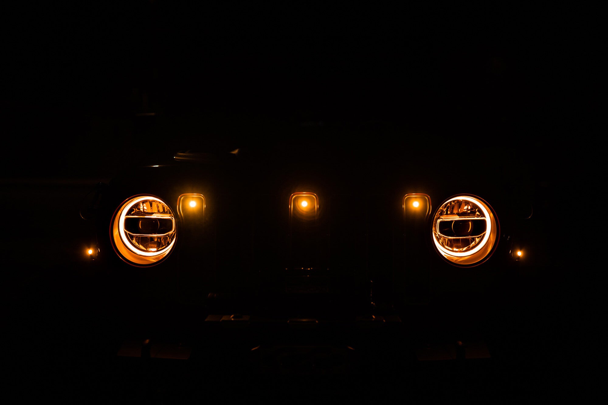 18-22 Jeep Wrangler JL Front Grille Amber Accent Lights - Apollo Off-Road