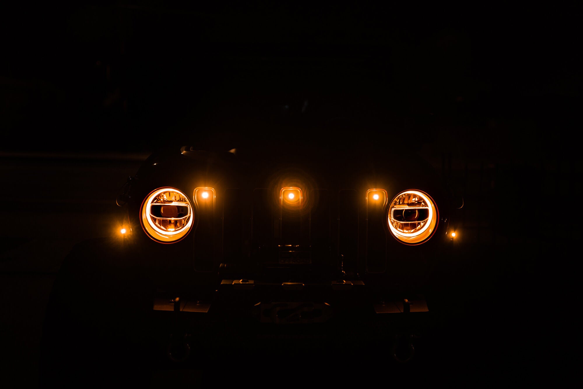 18-22 Jeep Wrangler JL Front Grille Amber Accent Lights - Apollo Off-Road