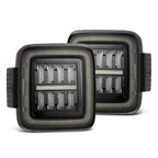 18-24 Jeep Wrangler NOVA-Series Prismatic LED Tail Lights Alpha-Black - Apollo Off-Road