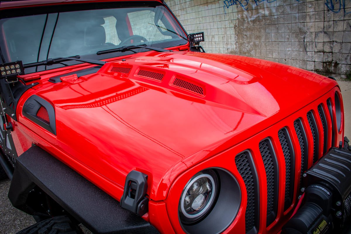 18+ Jeep JL & 20 Jeep JT Hood; Heat Dispersion - Apollo Off-Road