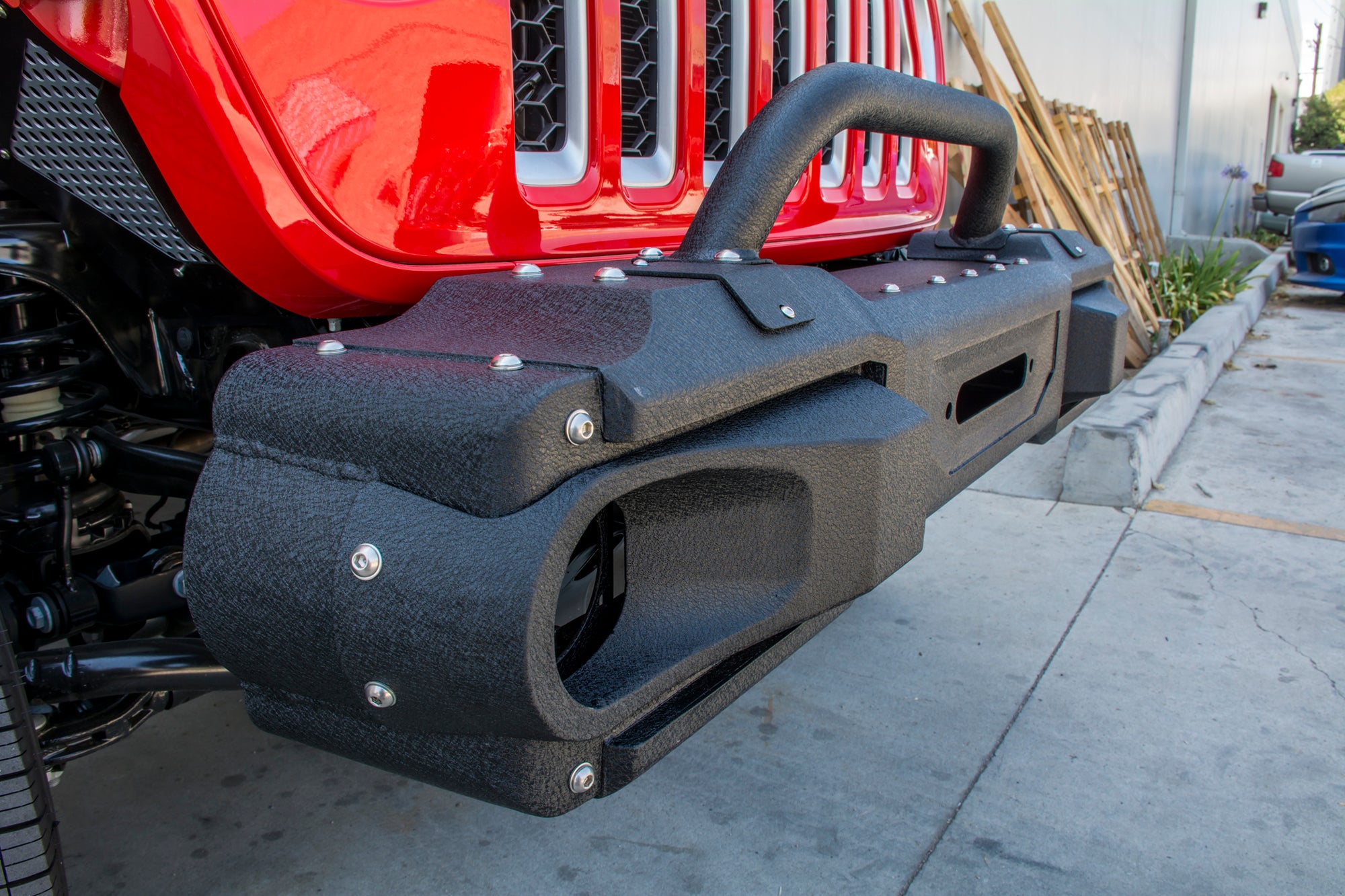 18+ Jeep JL & 20+ Jeep JT Jeep Modular Front Bumper With Bull Bar - Apollo Off-Road