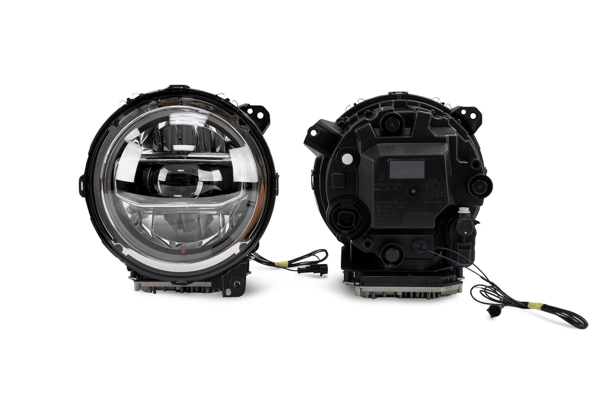 18+ Jeep JL & 20 Jeep JT LED HeadLights; Chrome - Apollo Off-Road