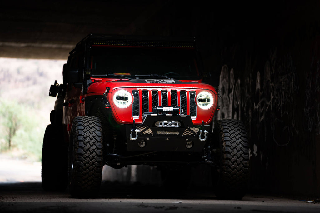 18+ Jeep JL & 20 Jeep JT LED HeadLights; Chrome - Apollo Off-Road