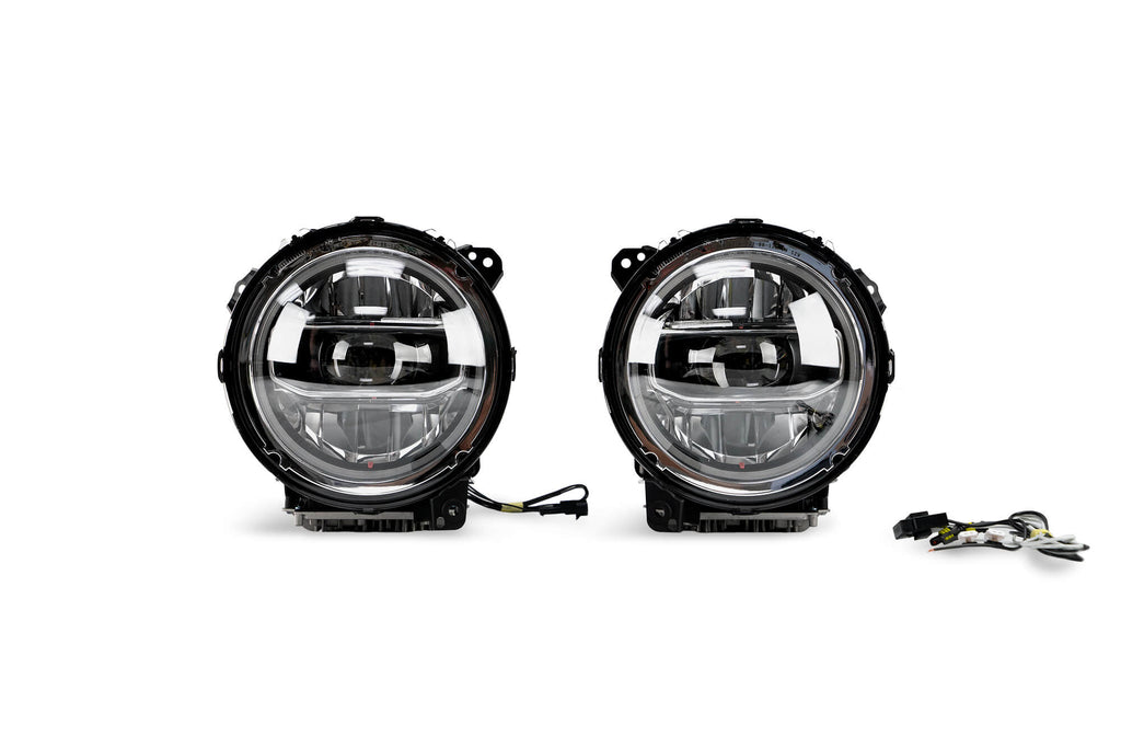 18+ Jeep JL & 20 Jeep JT LED HeadLights; Chrome - Apollo Off-Road