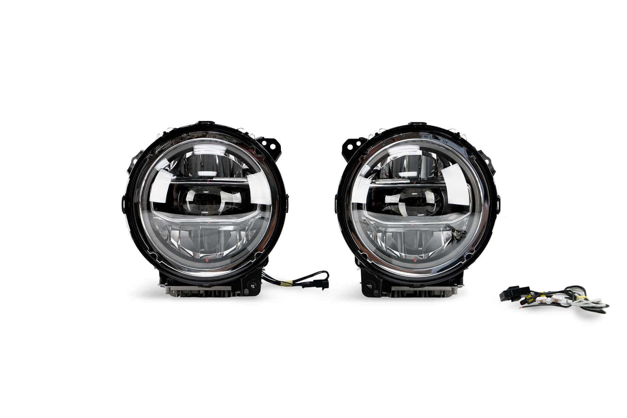 18+ Jeep JL & 20 Jeep JT LED HeadLights; Chrome - Apollo Off-Road