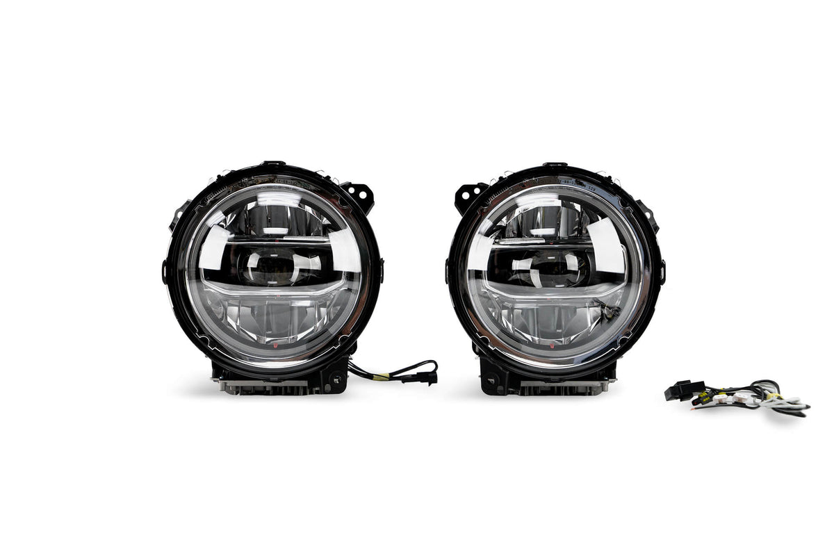 18+ Jeep JL & 20 Jeep JT LED HeadLights; Chrome - Apollo Off-Road