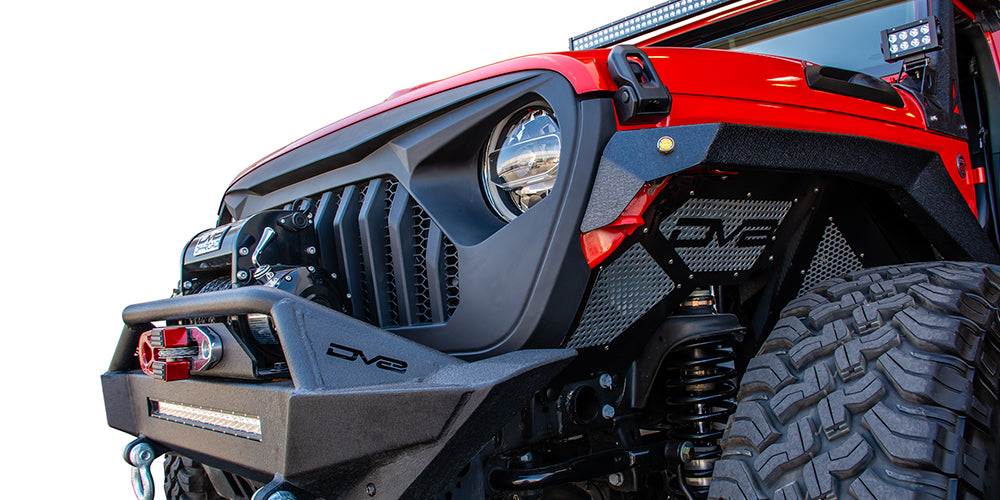 18+ Jeep JL & 20 Jeep JT Replacement Grill; Black - Apollo Off-Road
