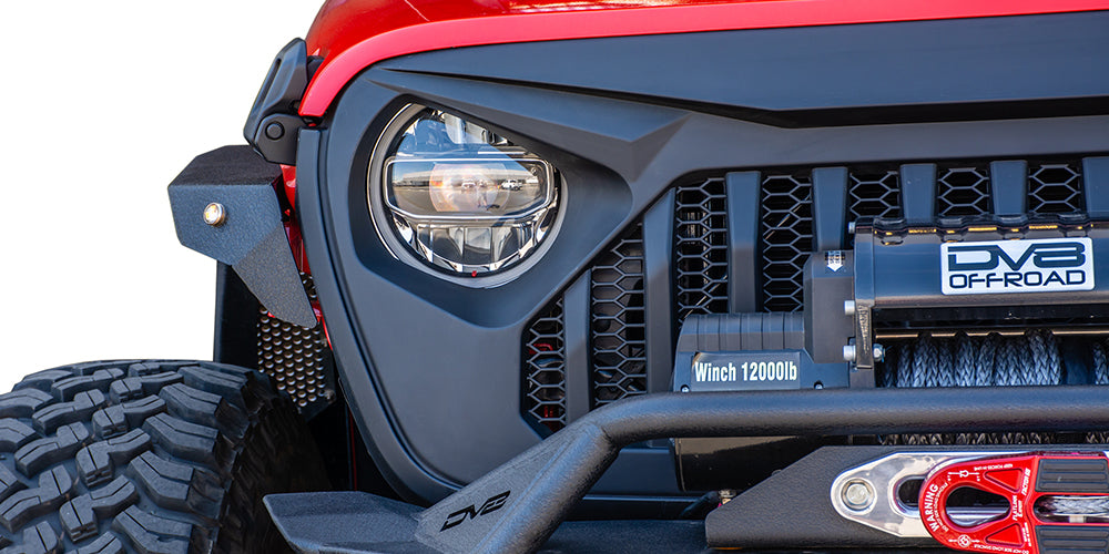 18+ Jeep JL & 20 Jeep JT Replacement Grill; Black - Apollo Off-Road