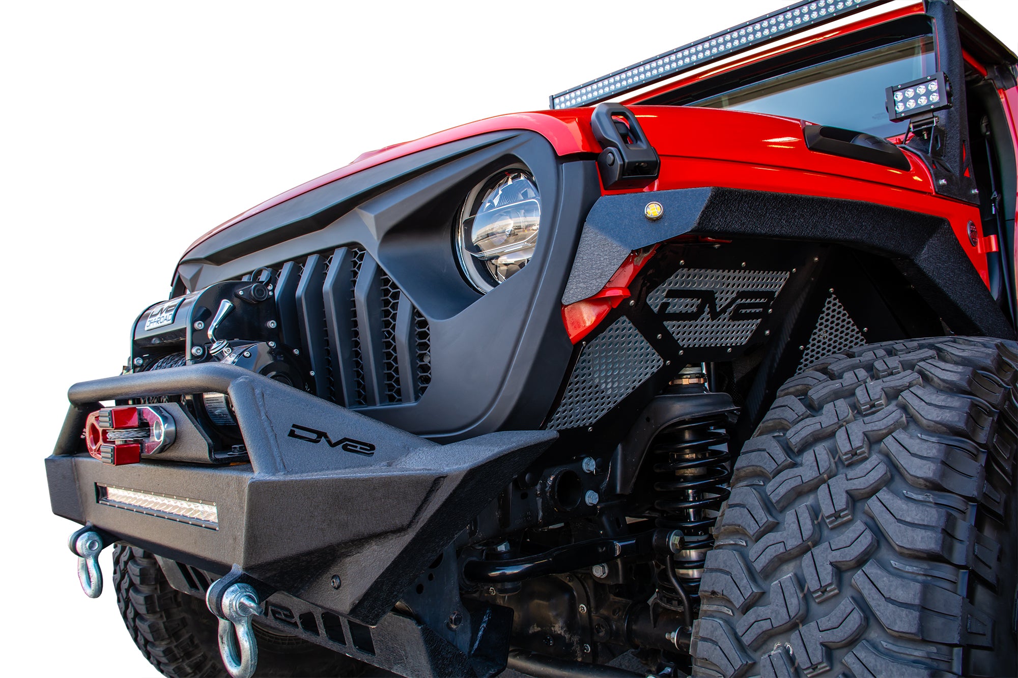 18+ Jeep JL & 20 Jeep JT Replacement Grill; Black - Apollo Off-Road