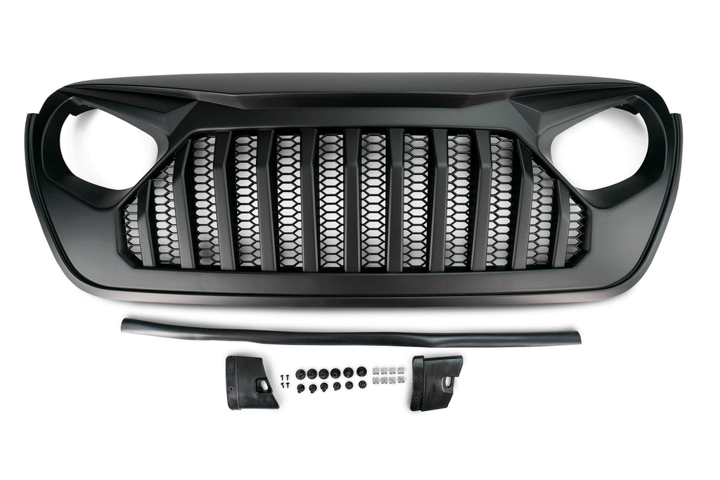 18+ Jeep JL & 20 Jeep JT Replacement Grill; Black - Apollo Off-Road