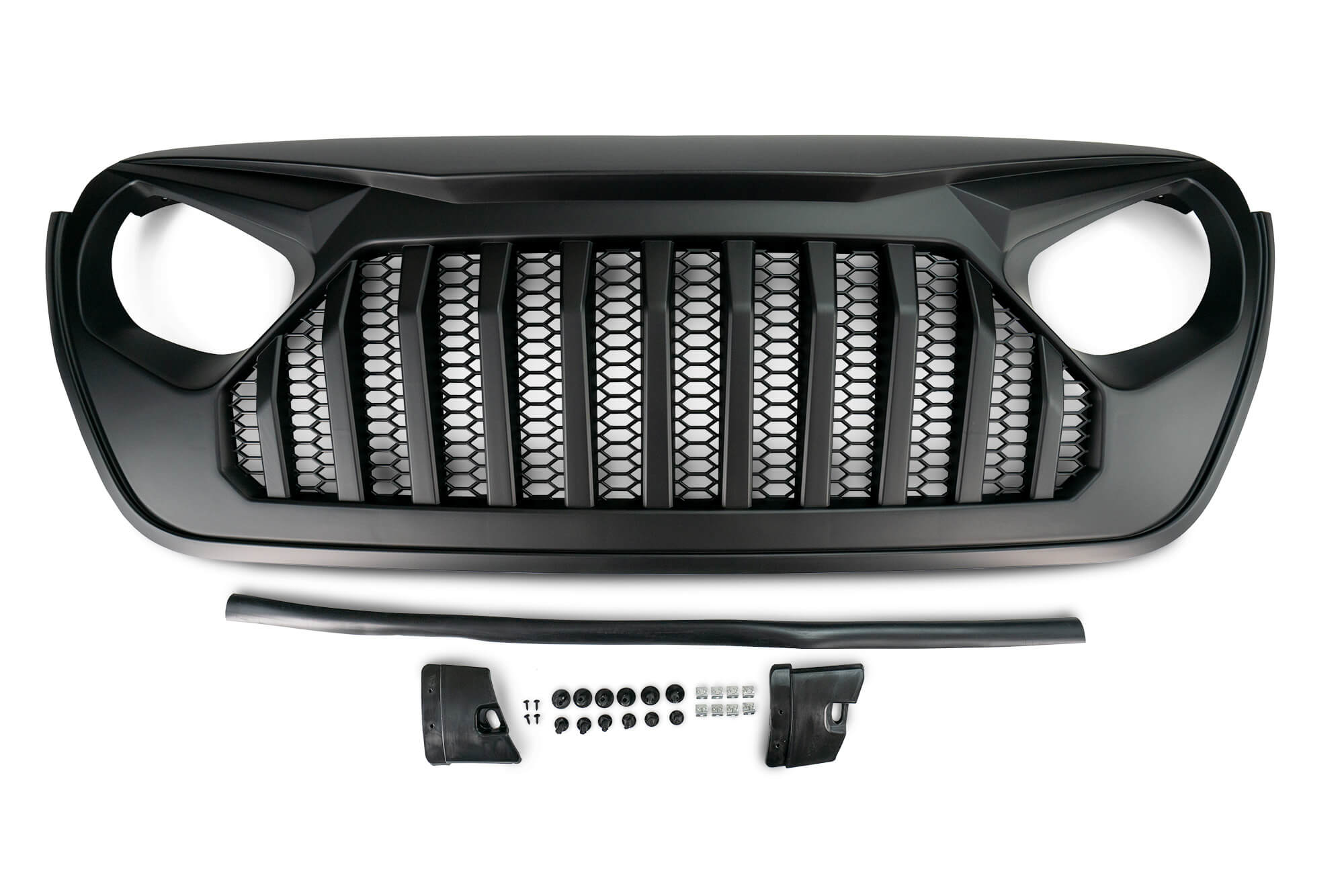 18+ Jeep JL & 20 Jeep JT Replacement Grill; Black - Apollo Off-Road
