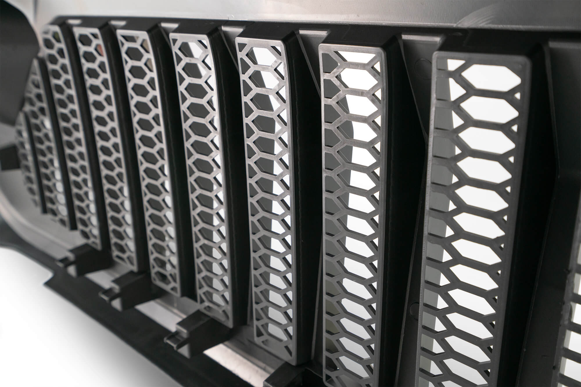 18+ Jeep JL & 20 Jeep JT Replacement Grill; Black - Apollo Off-Road