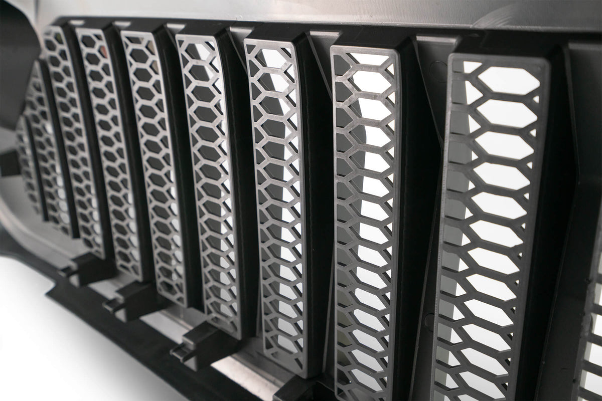 18+ Jeep JL & 20 Jeep JT Replacement Grill; Black - Apollo Off-Road