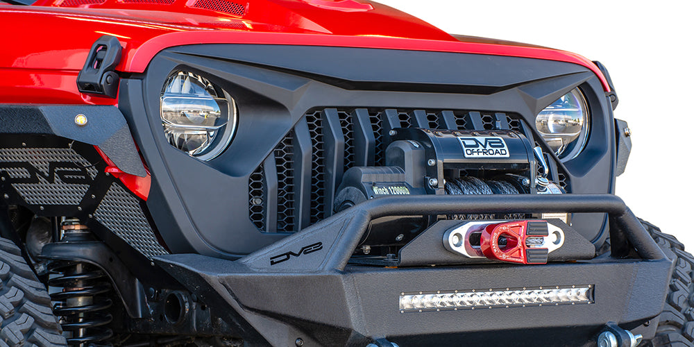 18+ Jeep JL & 20 Jeep JT Replacement Grill; Black - Apollo Off-Road