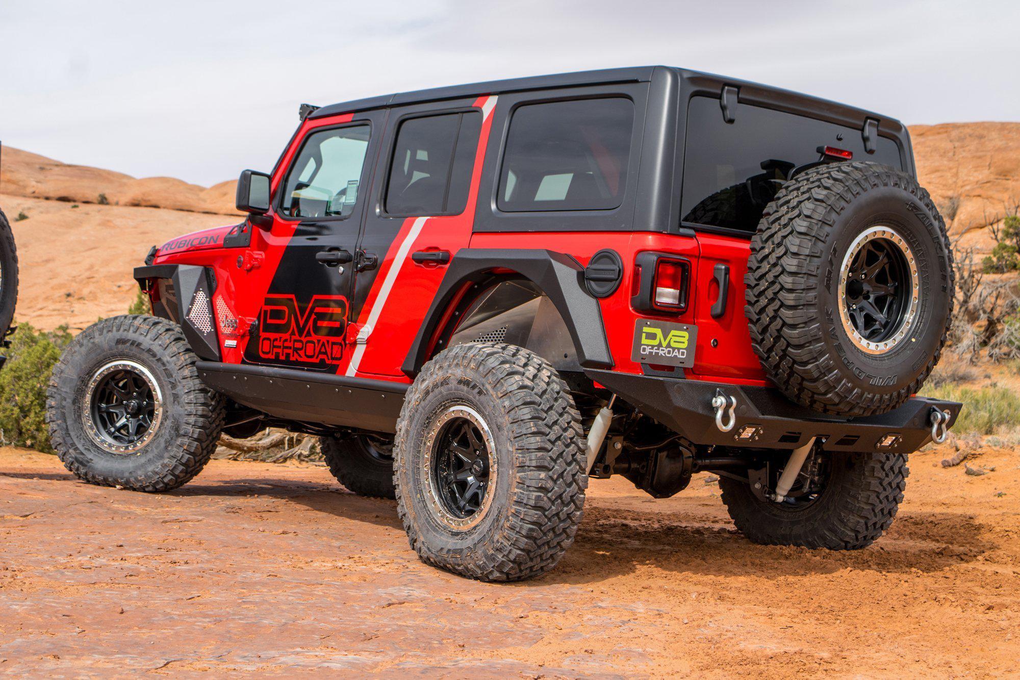 18+ Jeep JL Inner Fender; Rear; Black Finish - Apollo Off-Road