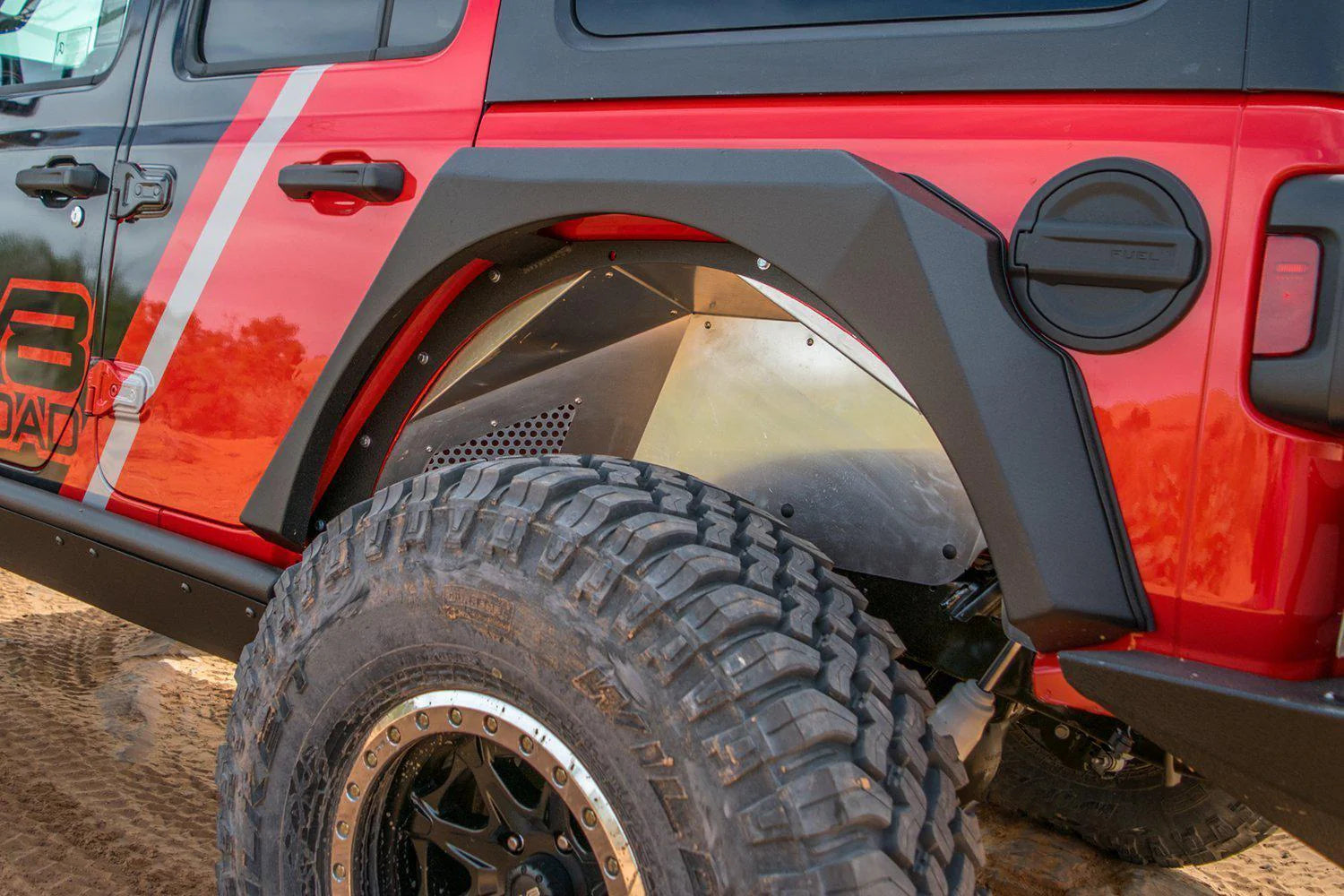 18+ Jeep JL Inner Fender; Rear; Black Finish - Apollo Off-Road