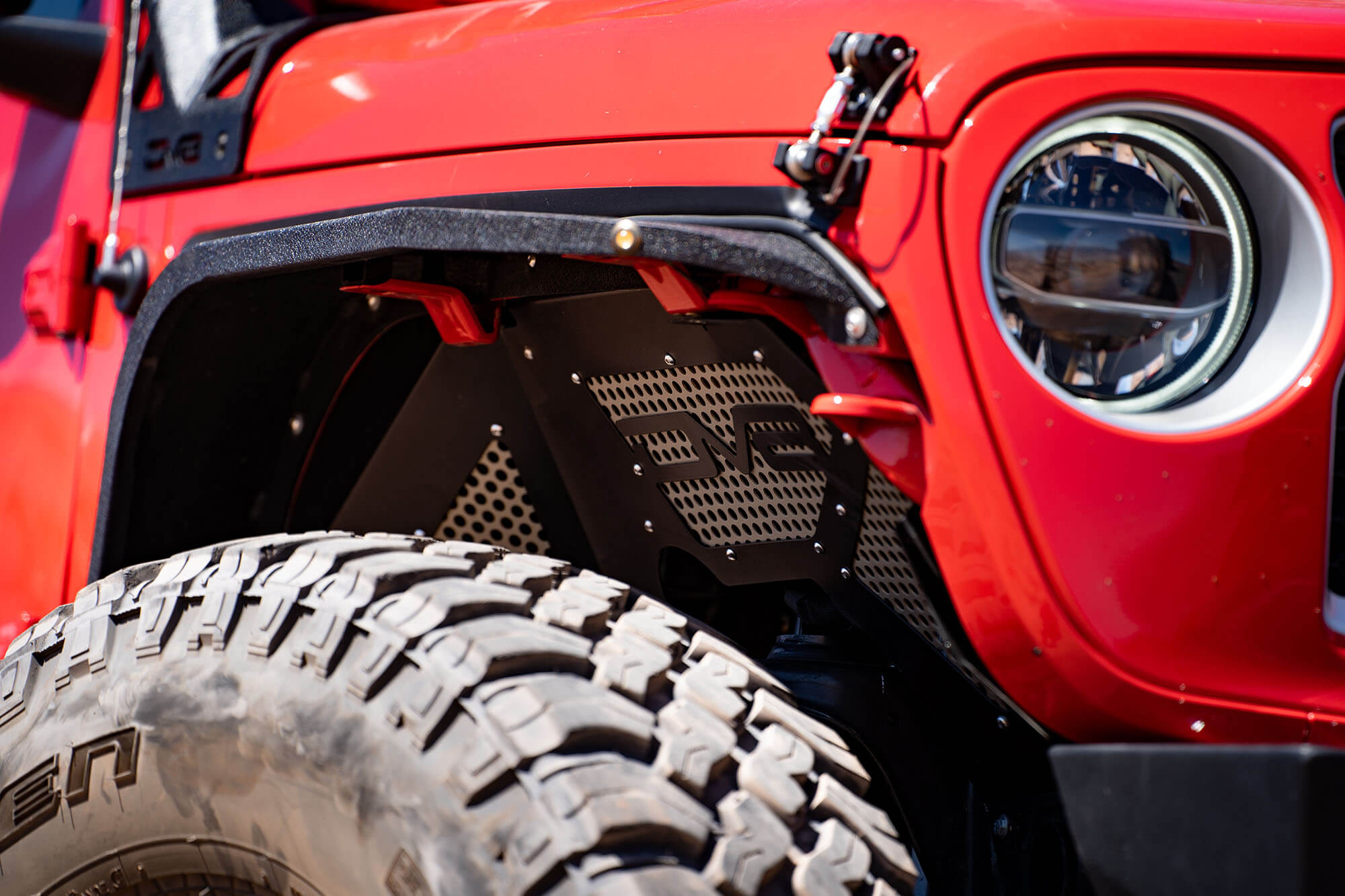 18+ Jeep JL/20+ Jeep JT Inner Fender; Black; Front - Apollo Off-Road