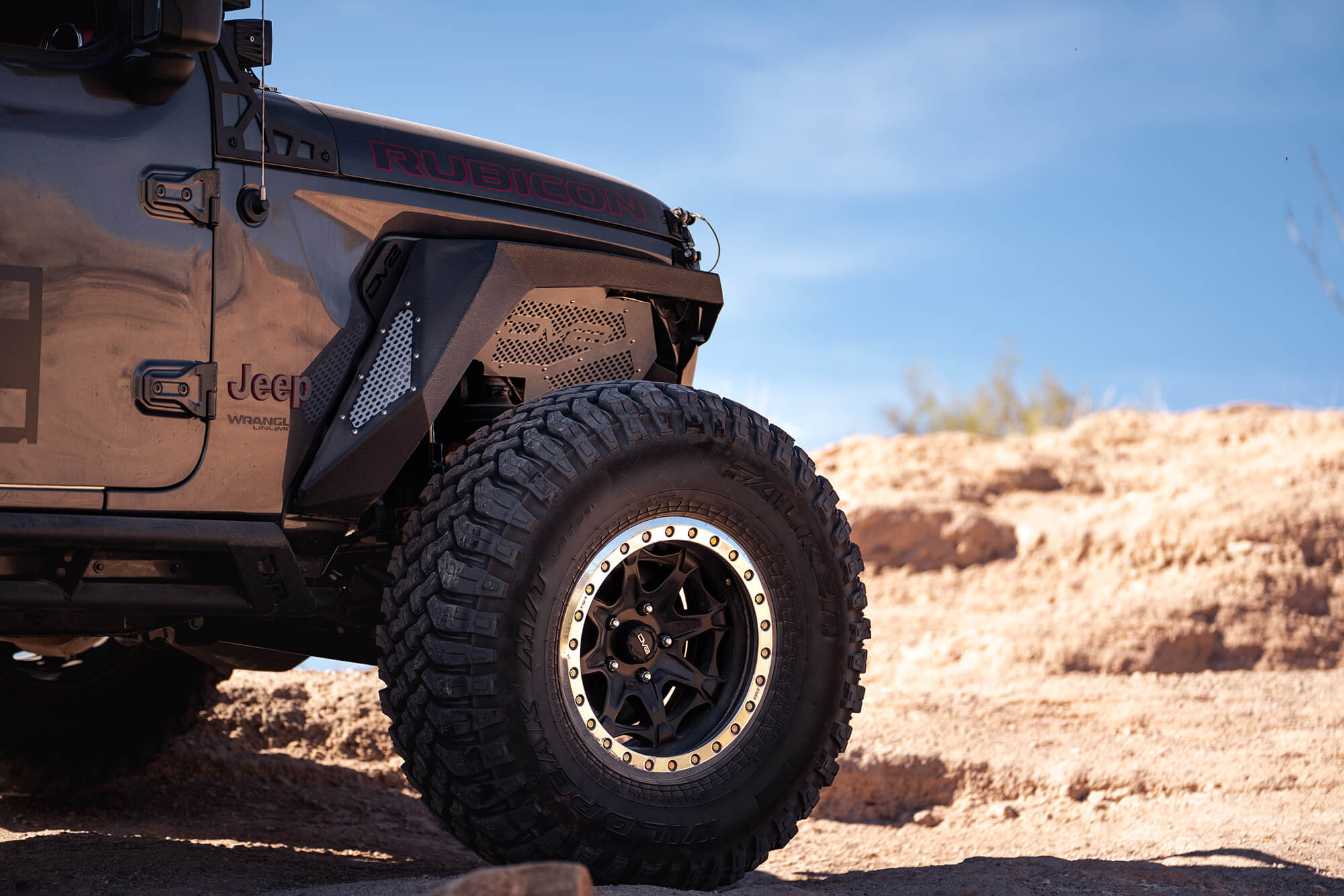 18+ Jeep JL/20+ Jeep JT Inner Fender; Black; Front - Apollo Off-Road