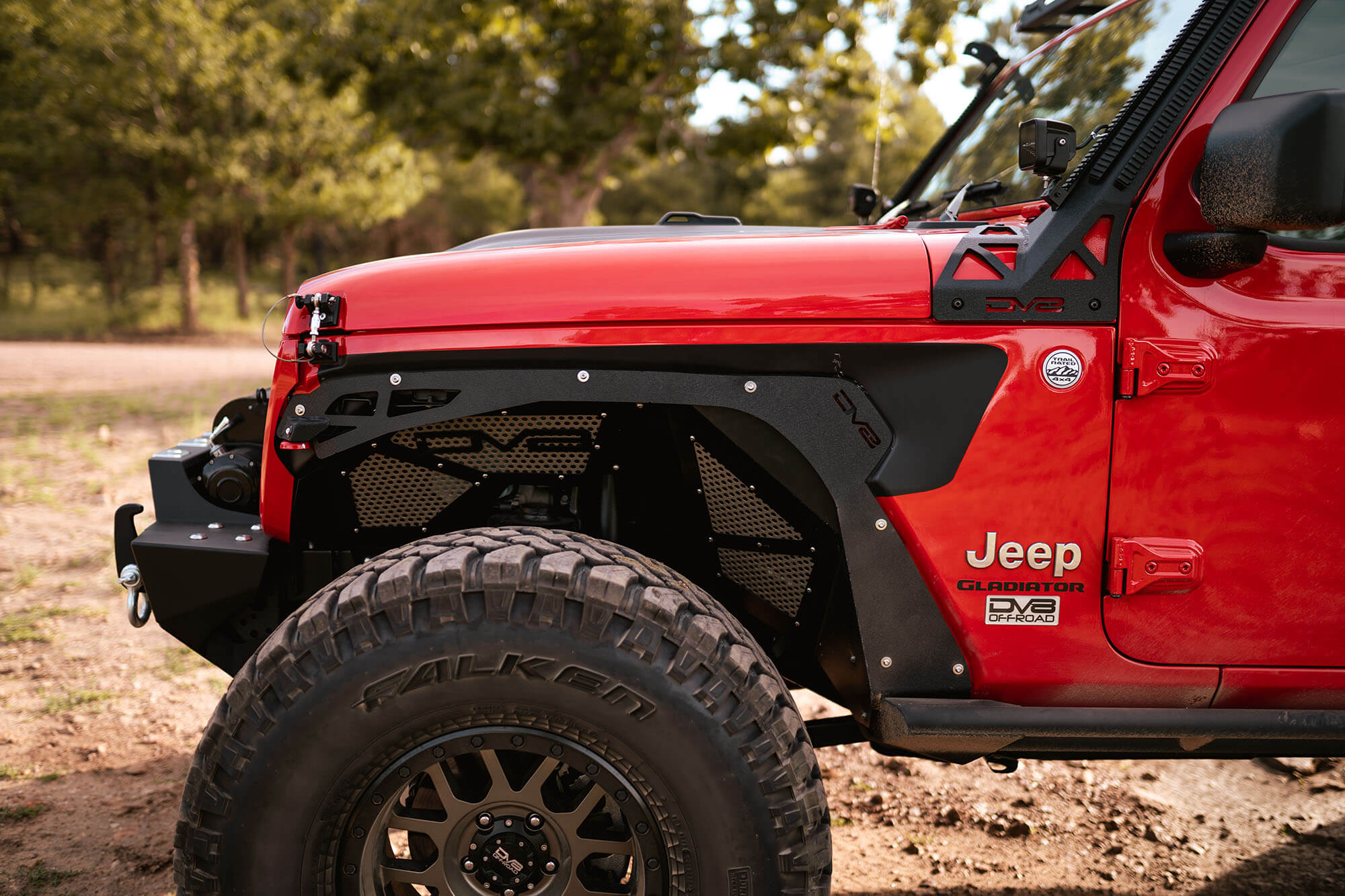 18+ Jeep JL/20+ Jeep JT Inner Fender; Black; Front - Apollo Off-Road