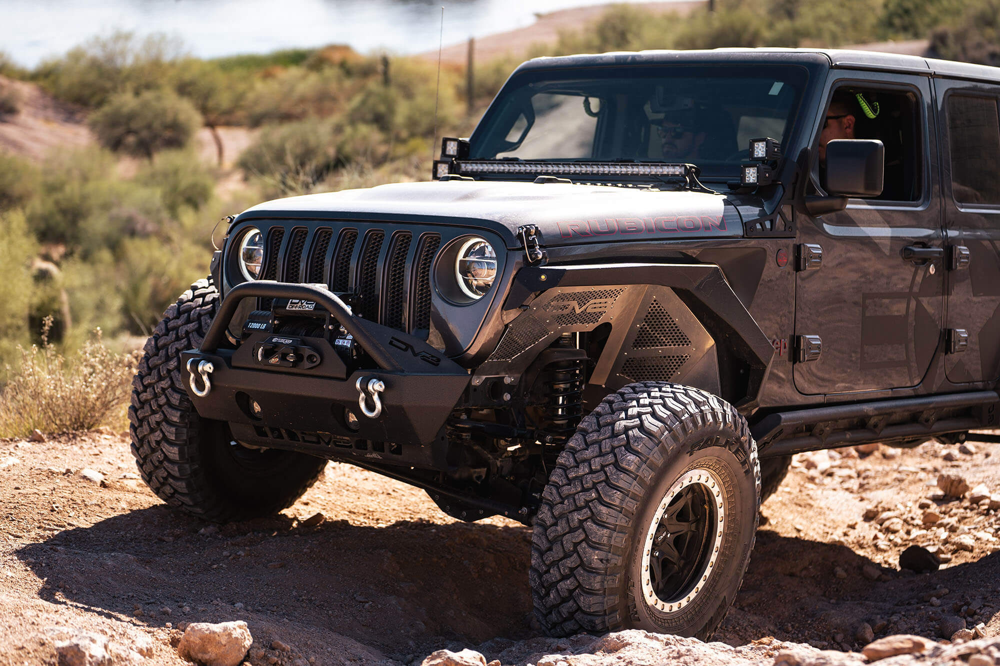 18+ Jeep JL/20+ Jeep JT Inner Fender; Black; Front - Apollo Off-Road