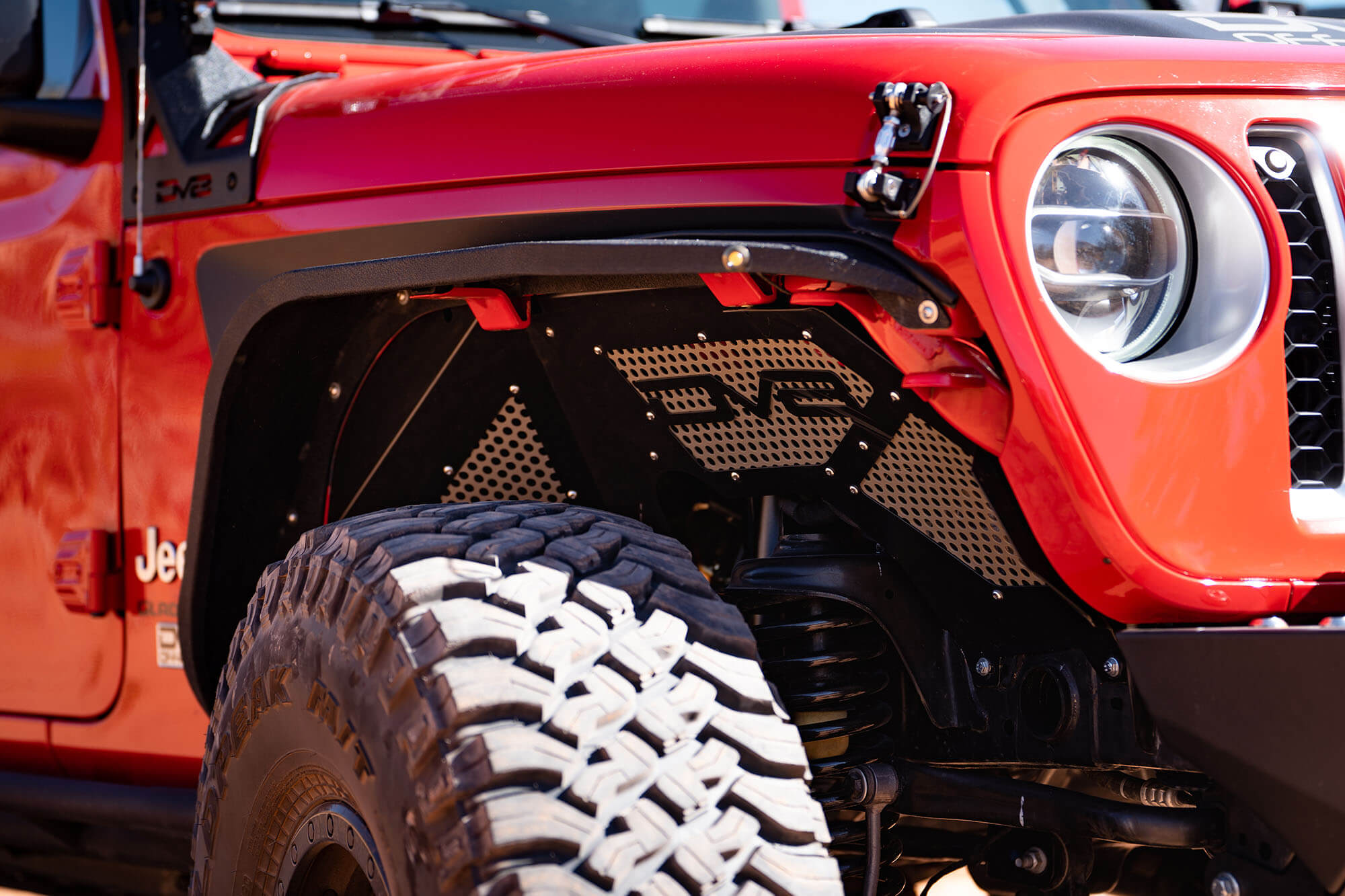 18+ Jeep JL/20+ Jeep JT Inner Fender; Black; Front - Apollo Off-Road