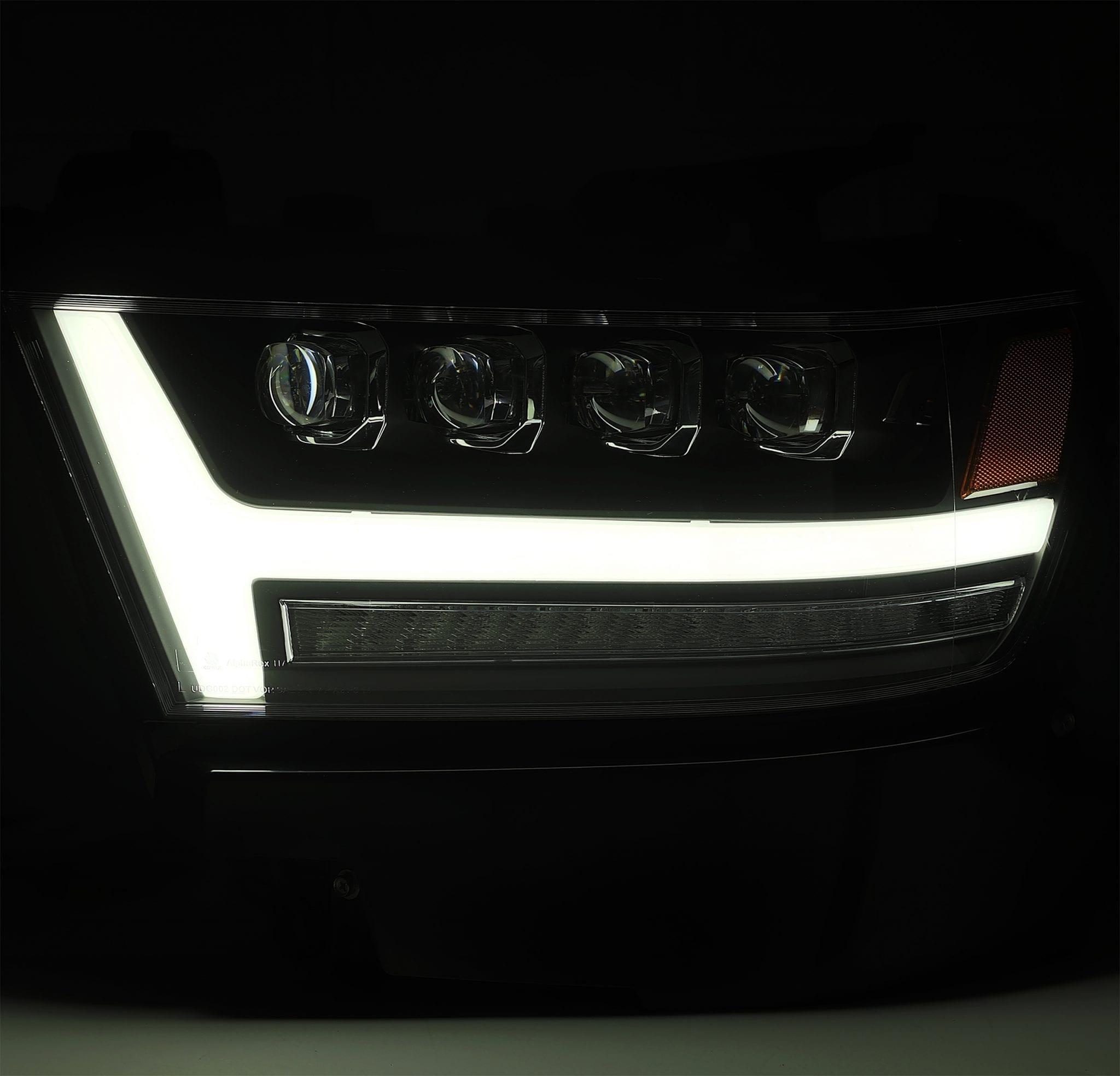 19-20 Dodge Ram NOVA-Series LED Projector Headlights Plank Style Design Chrome - Apollo Off-Road