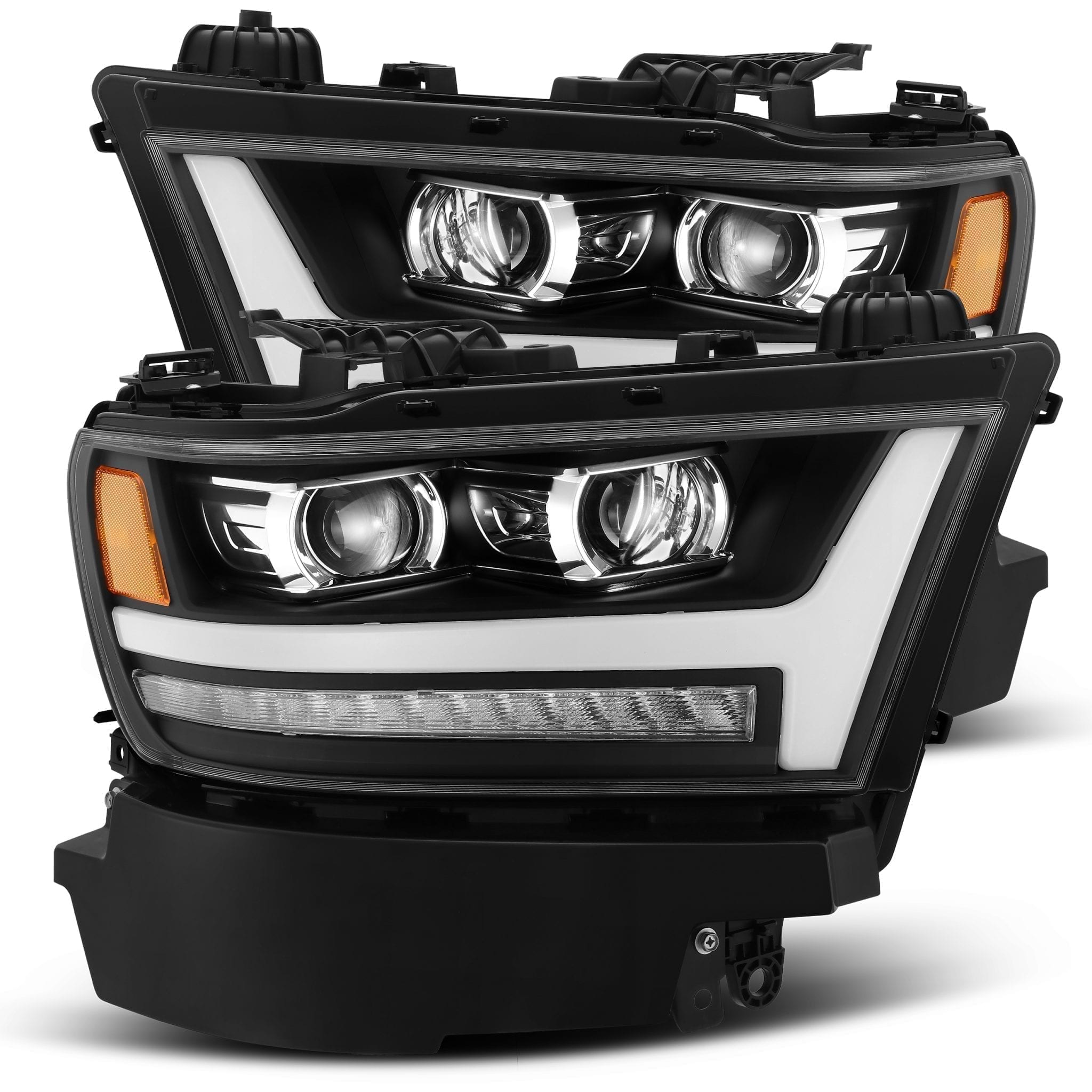 19-22 Dodge Ram 1500 LUXX-Series Projector Headlights Black - Apollo Off-Road