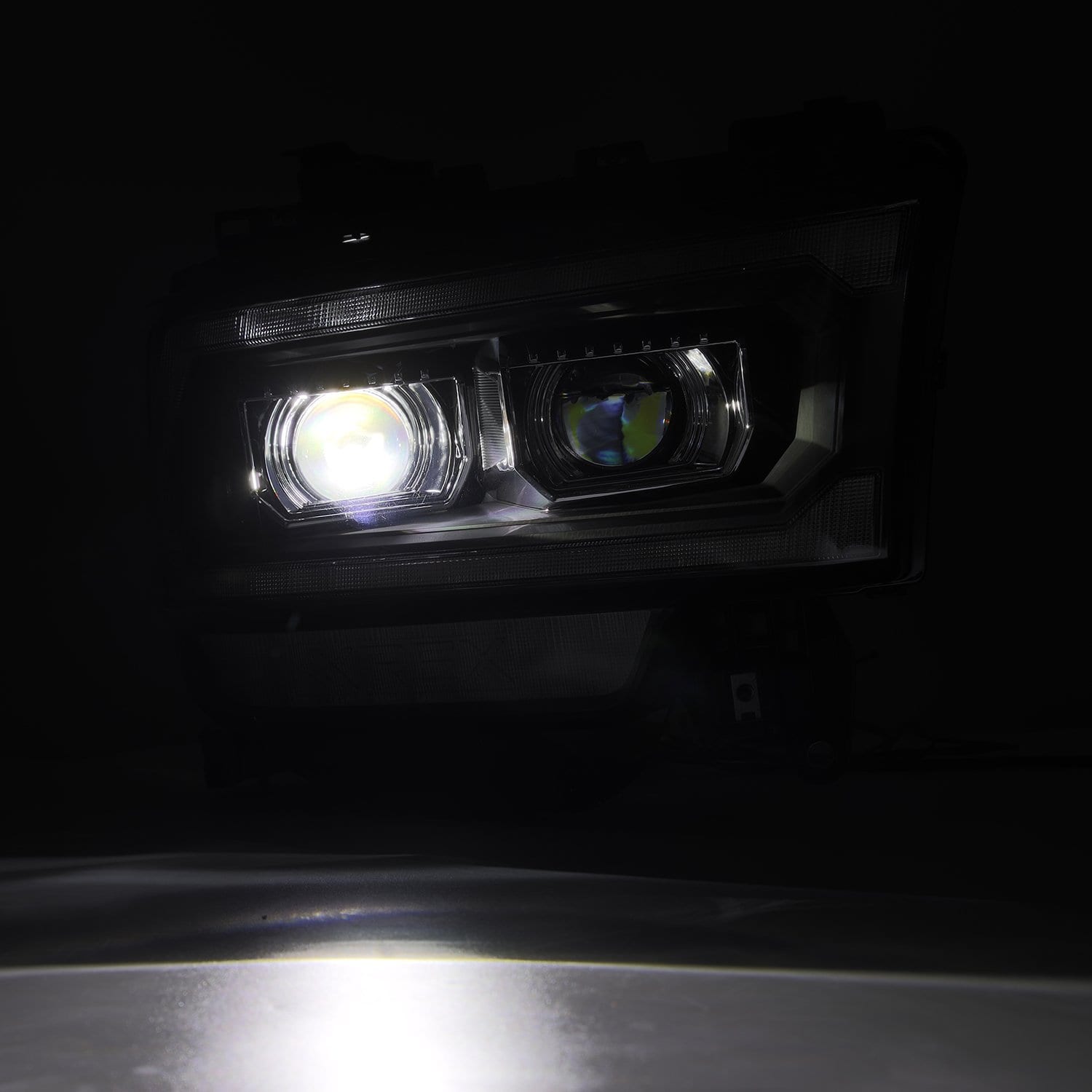 19-22 Dodge Ram 2500 LUXX-Series Projector Headlights Black - Apollo Off-Road