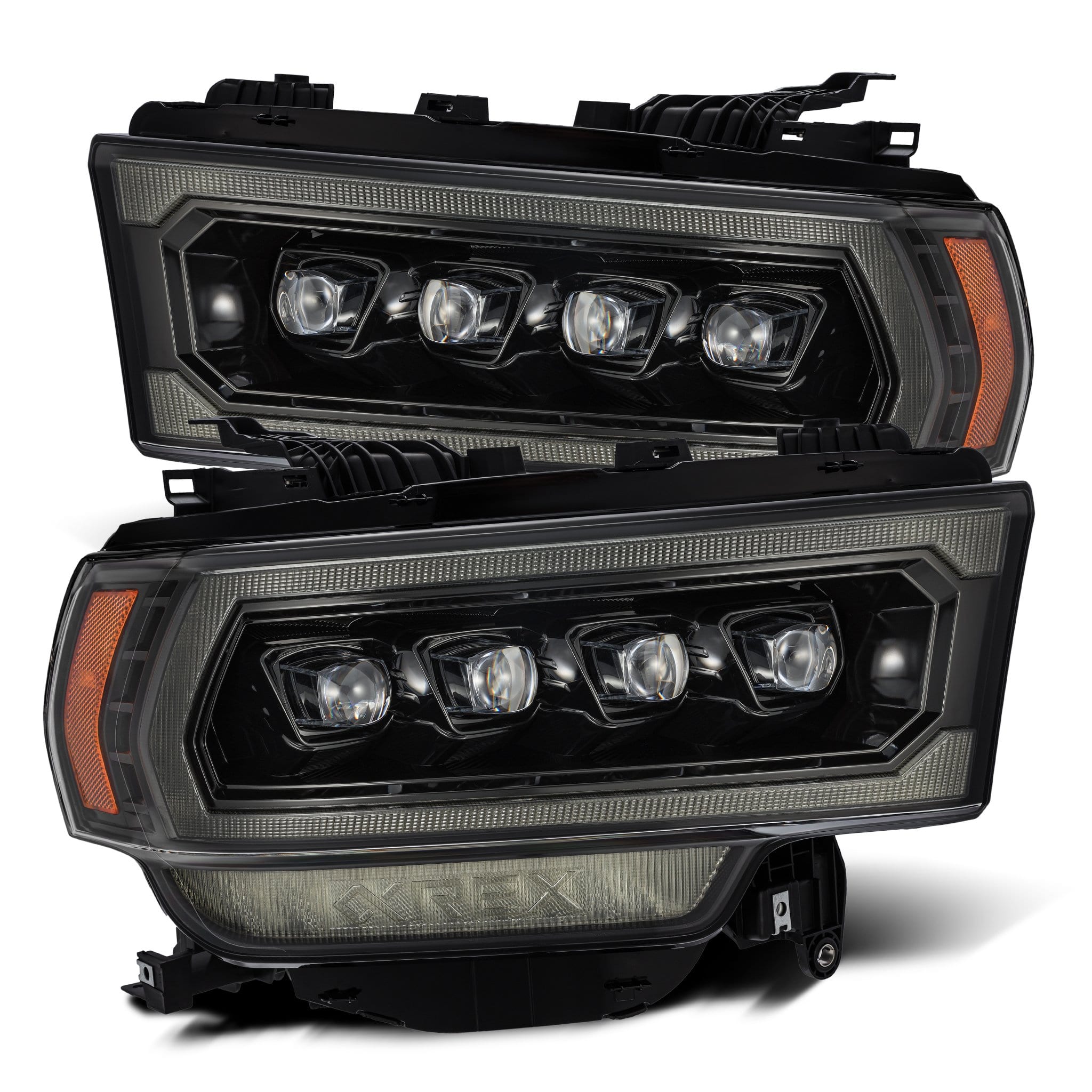 19-22 Dodge Ram 2500 NOVA-Series LED Projector Headlights in Alpha-Black - Apollo Off-Road
