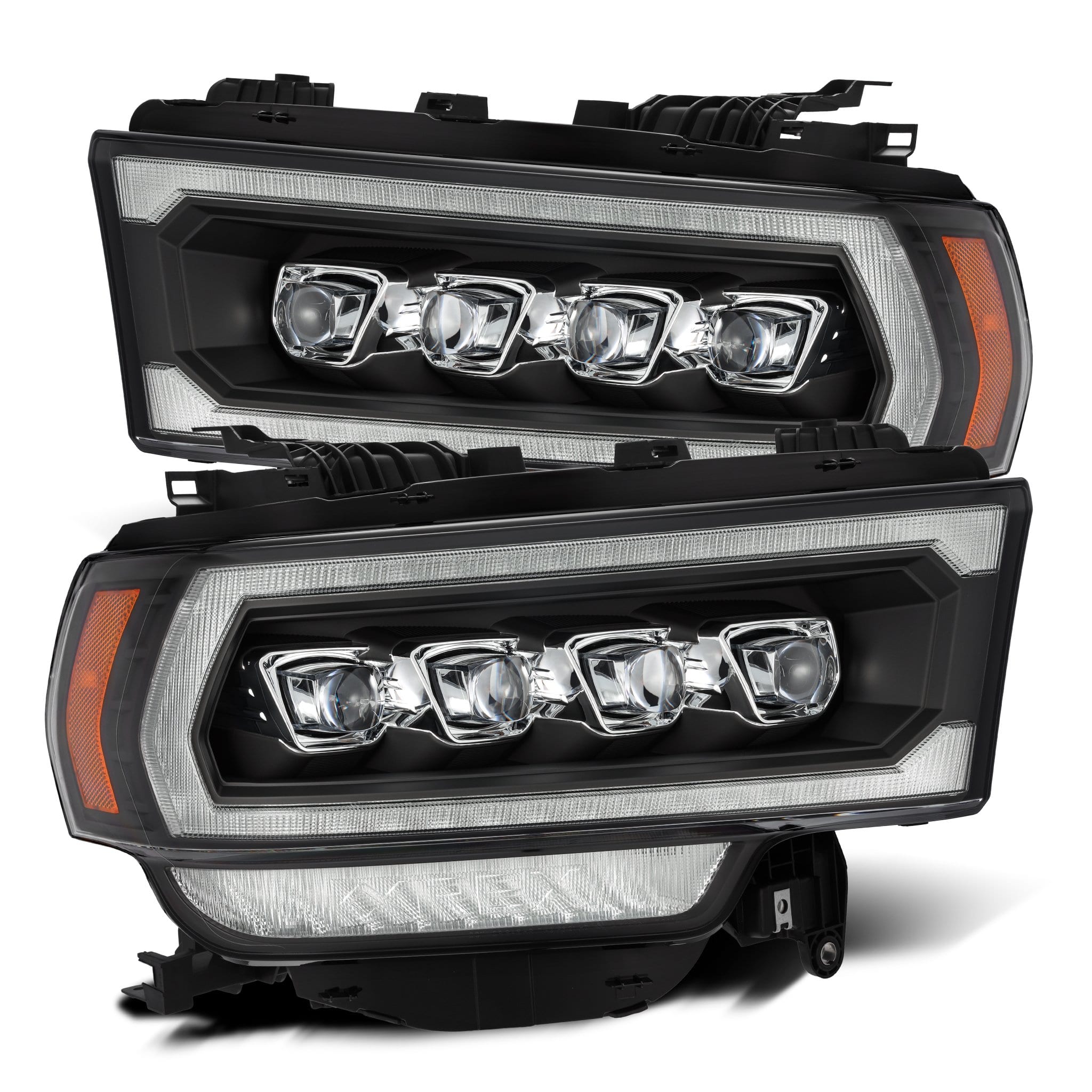 19-22 Dodge Ram 2500 NOVA-Series LED Projector Headlights in Black - Apollo Off-Road