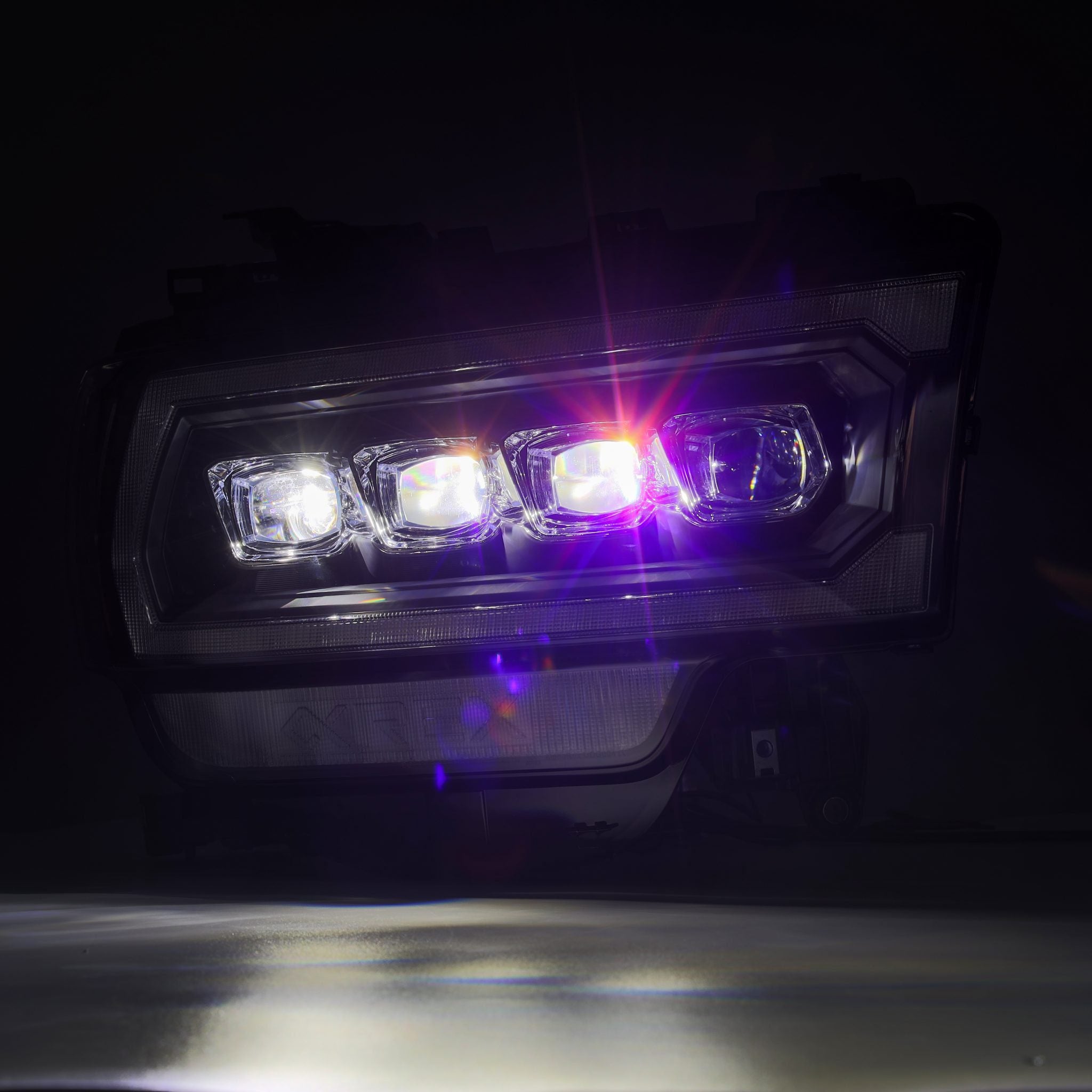 19-22 Dodge Ram 2500 NOVA-Series LED Projector Headlights in Black - Apollo Off-Road