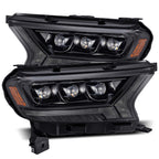 19-22 Ford Ranger LUXX-Series LED Projector Headlights in Alpha-Black - Apollo Off-Road