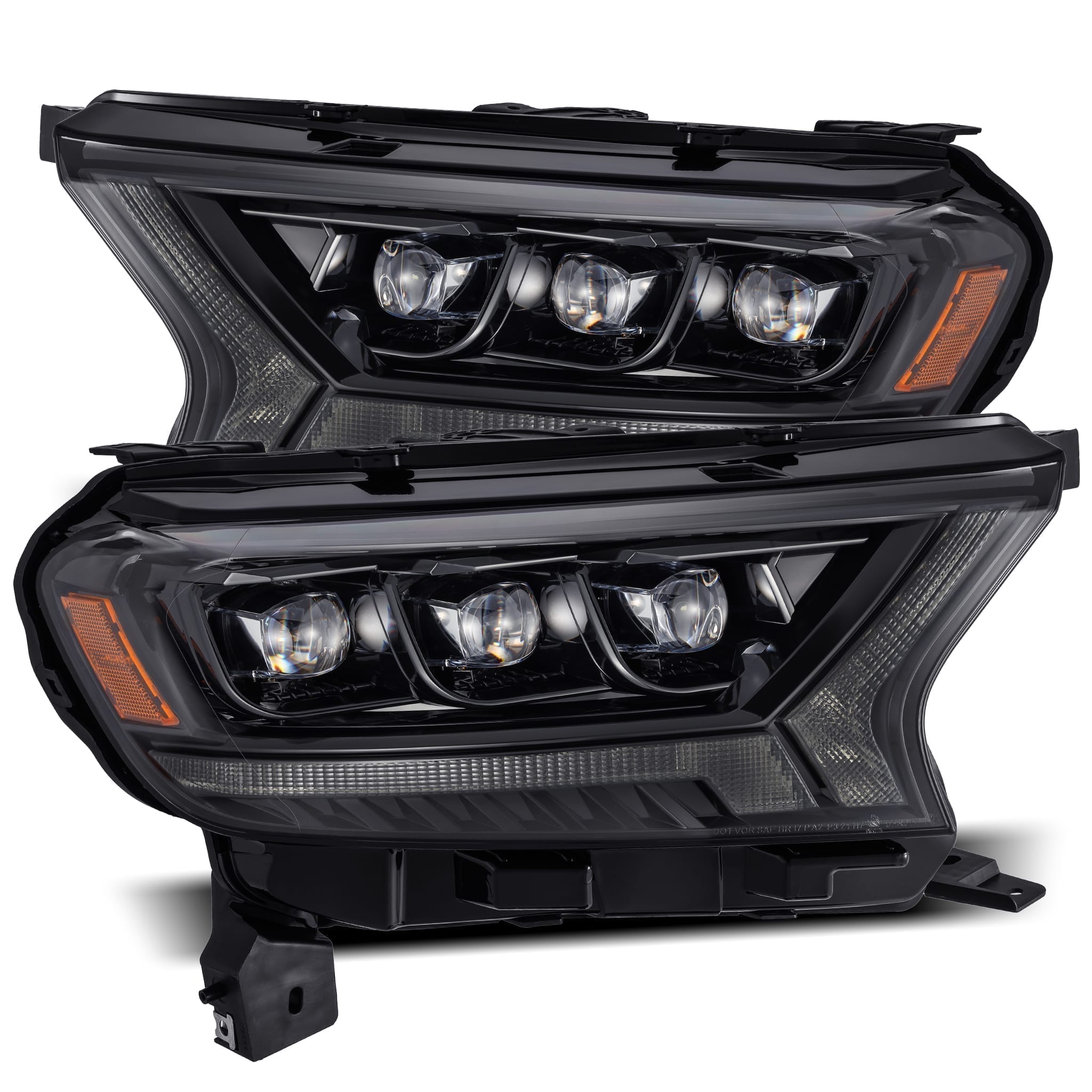 19-22 Ford Ranger LUXX-Series LED Projector Headlights in Alpha-Black - Apollo Off-Road