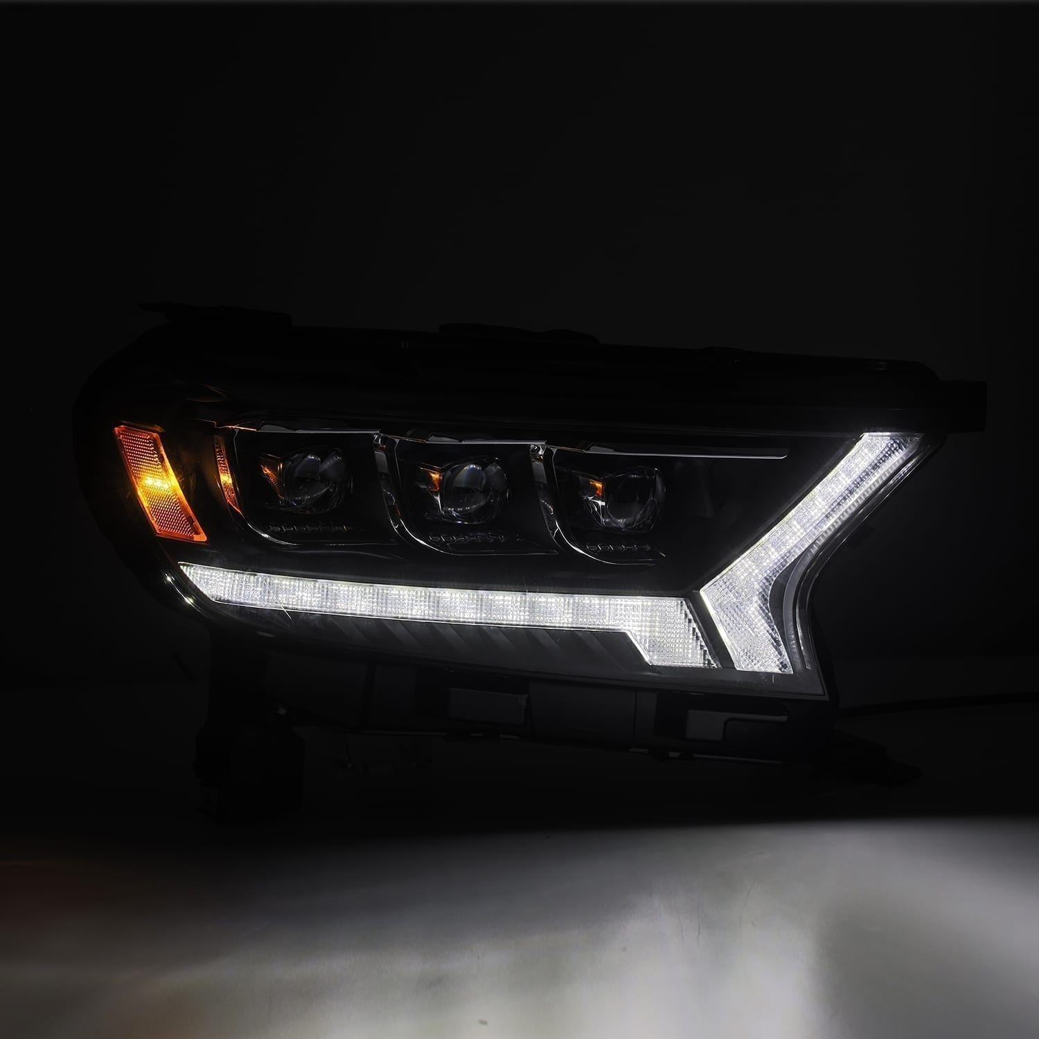 19-22 Ford Ranger LUXX-Series LED Projector Headlights in Alpha-Black - Apollo Off-Road