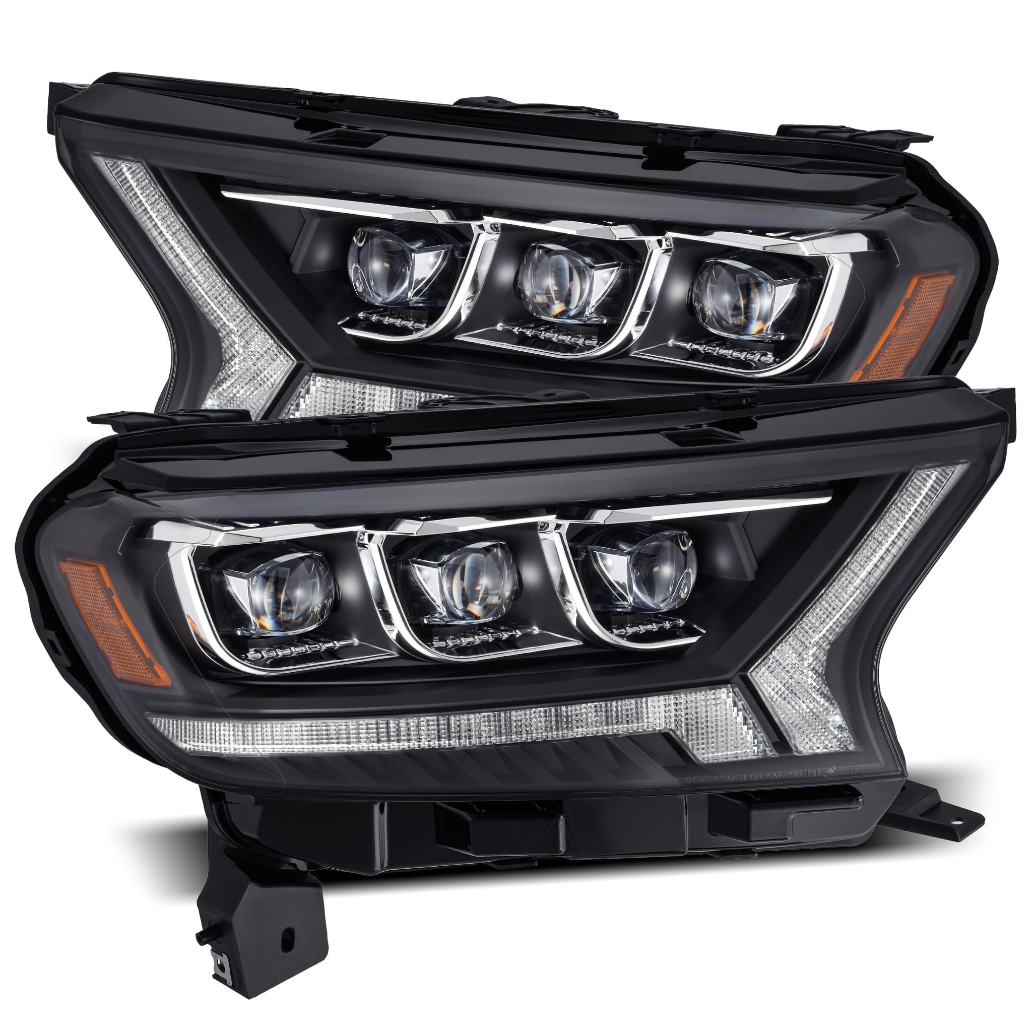 19-22 Ford Ranger NOVA-Series LED Projector Headlights in Black - Apollo Off-Road