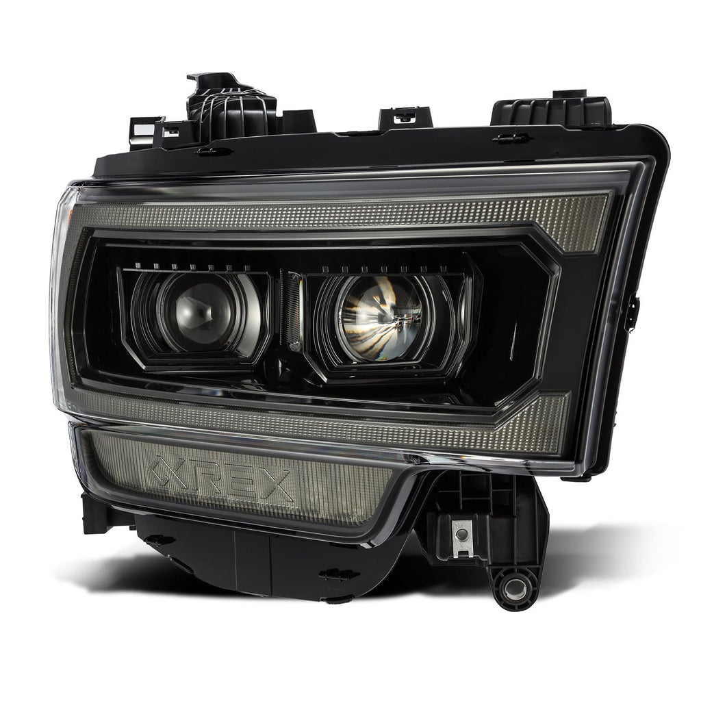 19-22 Ram 1500/2500/3500/4500/5500 PRO-Series Halogen Projector Headlights Alpha-Black - Apollo Off-Road