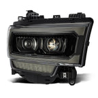 19-22 Ram 1500/2500/3500/4500/5500 PRO-Series Halogen Projector Headlights Alpha-Black - Apollo Off-Road