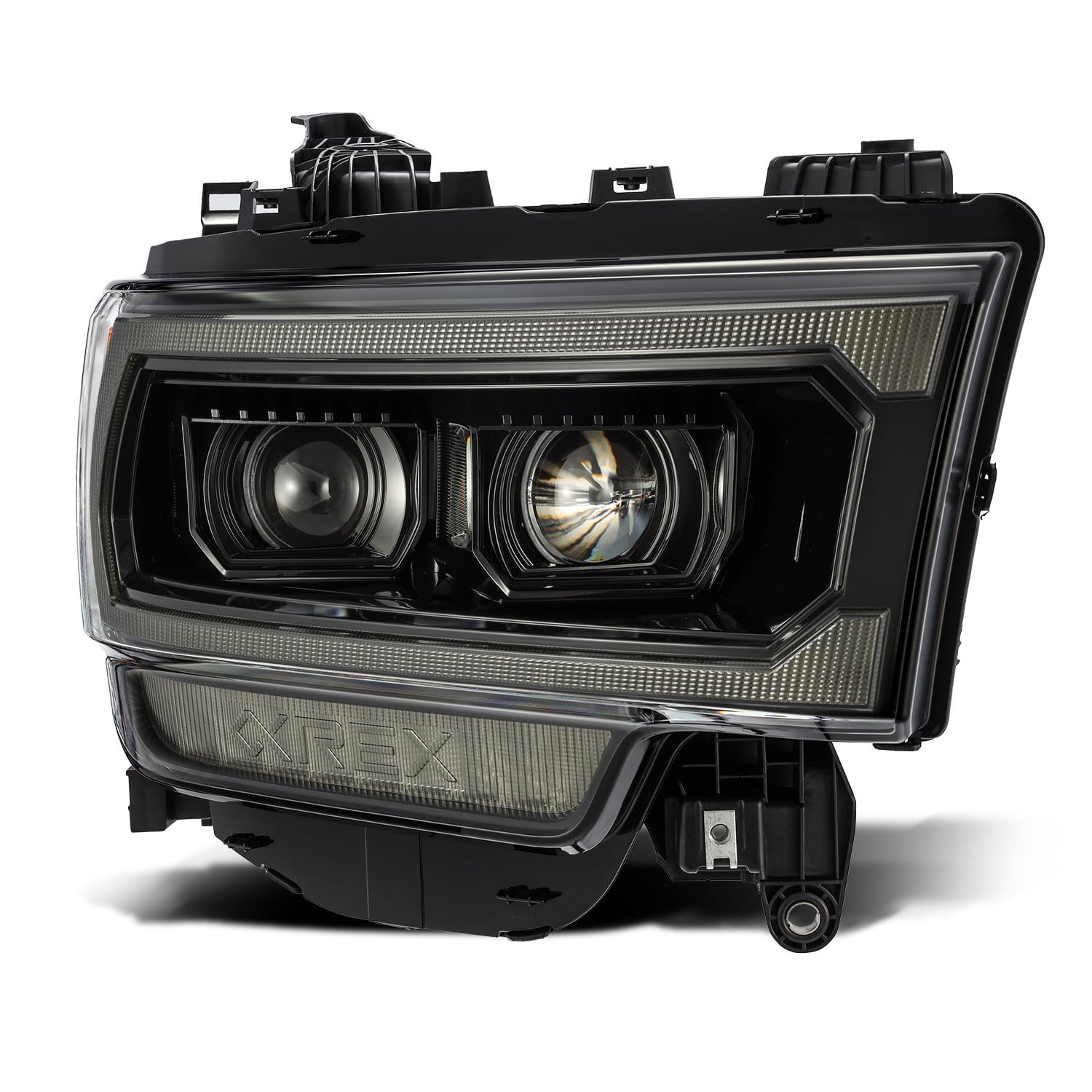 19-22 Ram 1500/2500/3500/4500/5500 PRO-Series Halogen Projector Headlights Alpha-Black - Apollo Off-Road