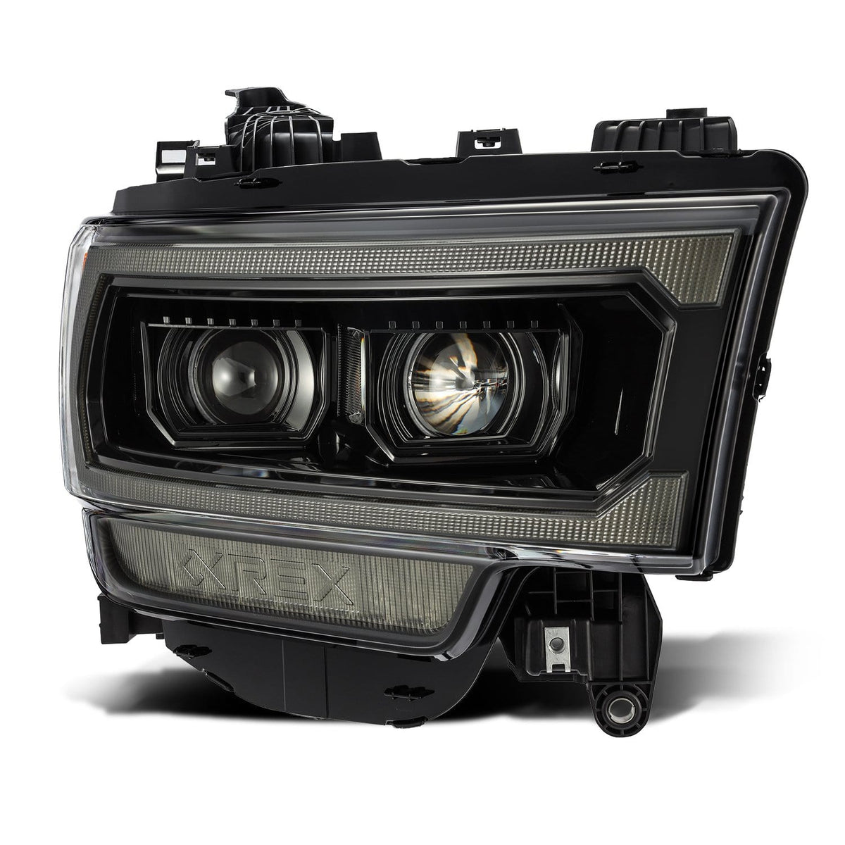 19-22 Ram 1500/2500/3500/4500/5500 PRO-Series Halogen Projector Headlights Alpha-Black - Apollo Off-Road