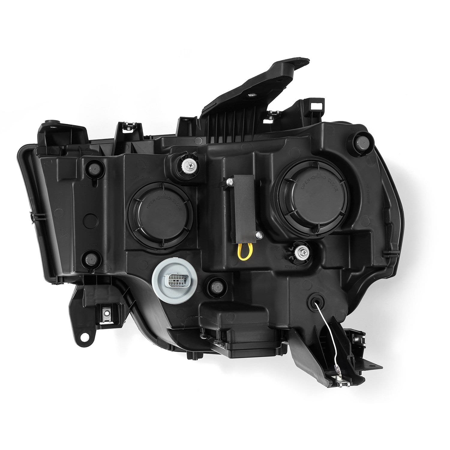 19-22 Ram 1500/2500/3500/4500/5500 PRO-Series Halogen Projector Headlights Alpha-Black - Apollo Off-Road
