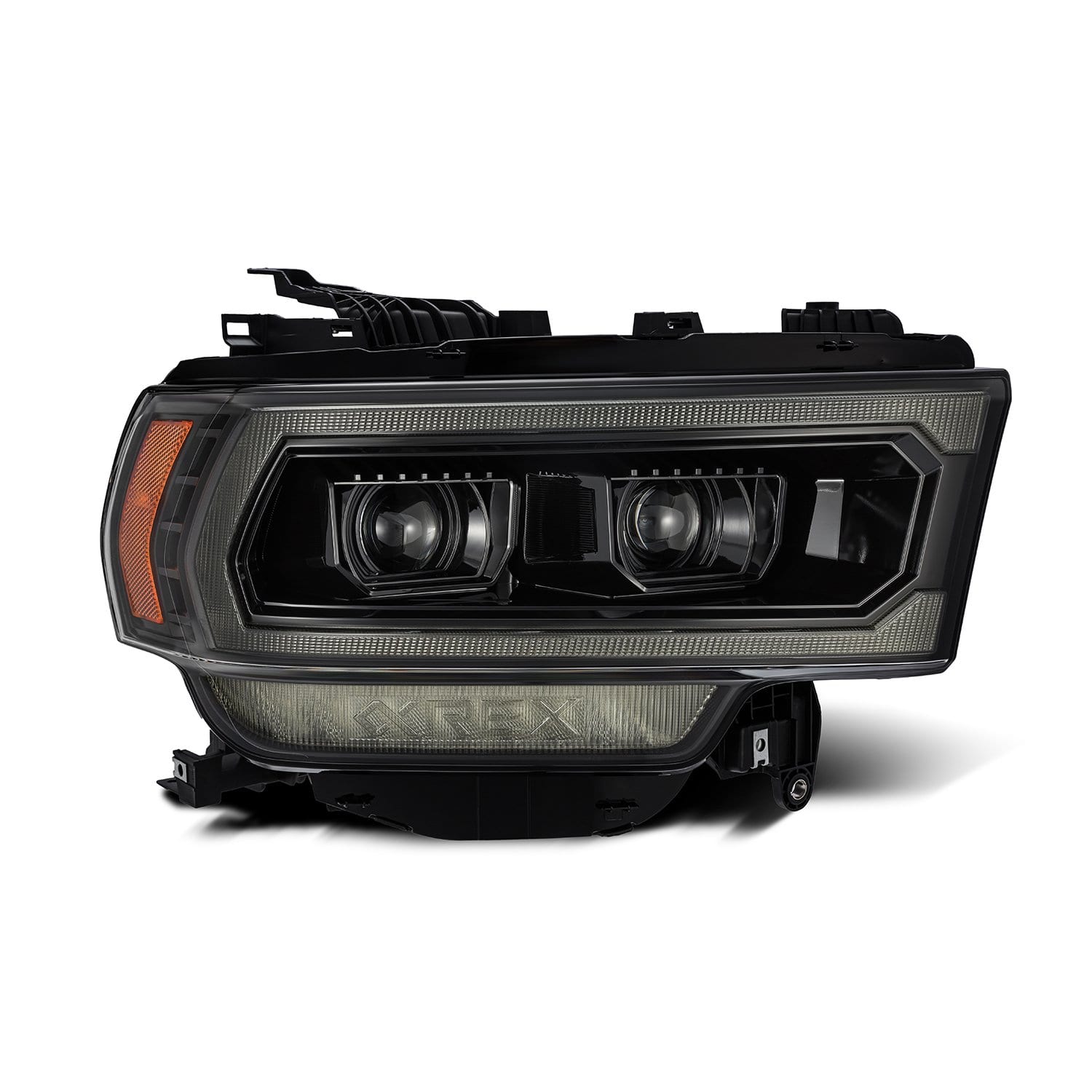 19-22 Ram 1500/2500/3500/4500/5500 PRO-Series Halogen Projector Headlights Alpha-Black - Apollo Off-Road