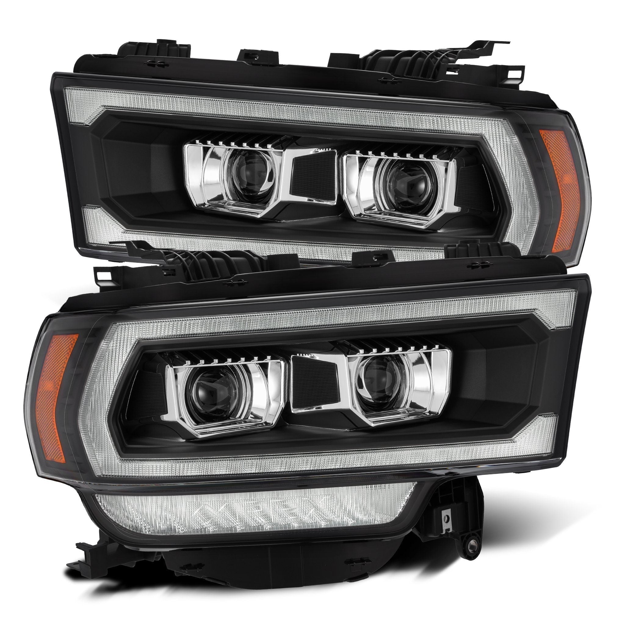 19-22 Ram 1500/2500/3500/4500/5500 PRO-Series Halogen Projector Headlights Black - Apollo Off-Road