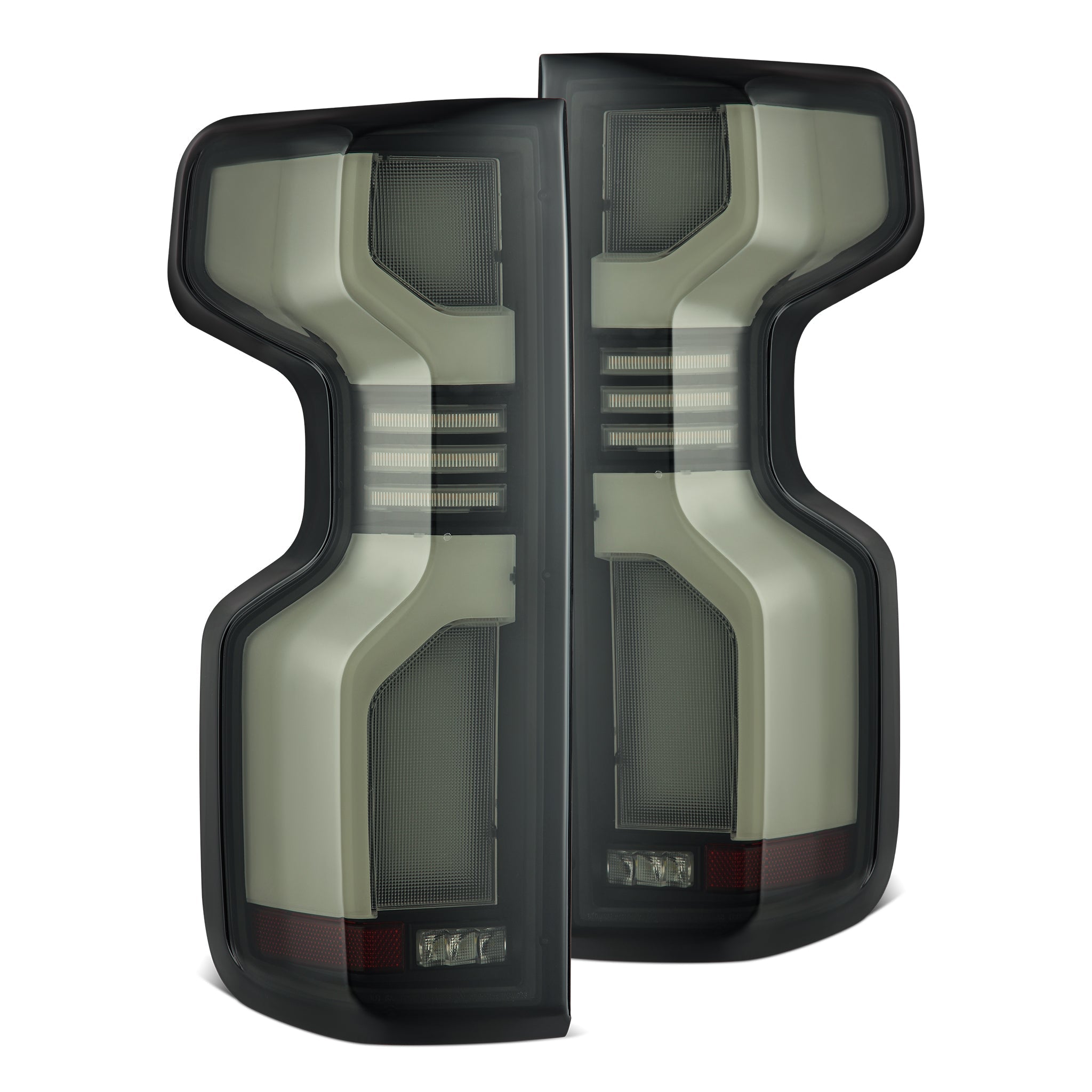 19-24 Chevrolet Silverado 1500 / 20-24 Silverado 2500/3500 HD LUXX-Series LED Tail Lights Black - Apollo Off-Road