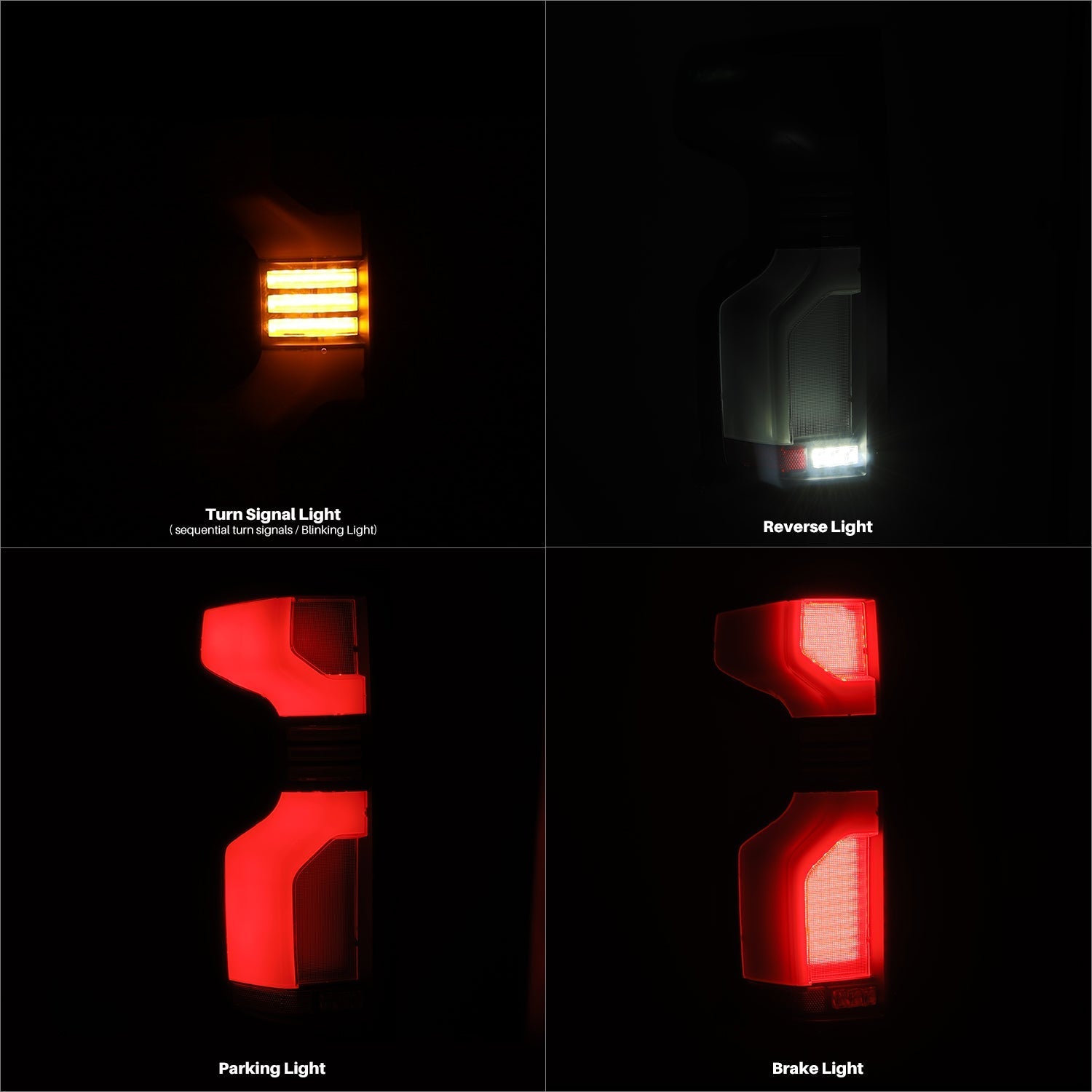 19-24 Chevrolet Silverado 1500 / 20-24 Silverado 2500/3500 HD LUXX-Series LED Tail Lights Black - Apollo Off-Road