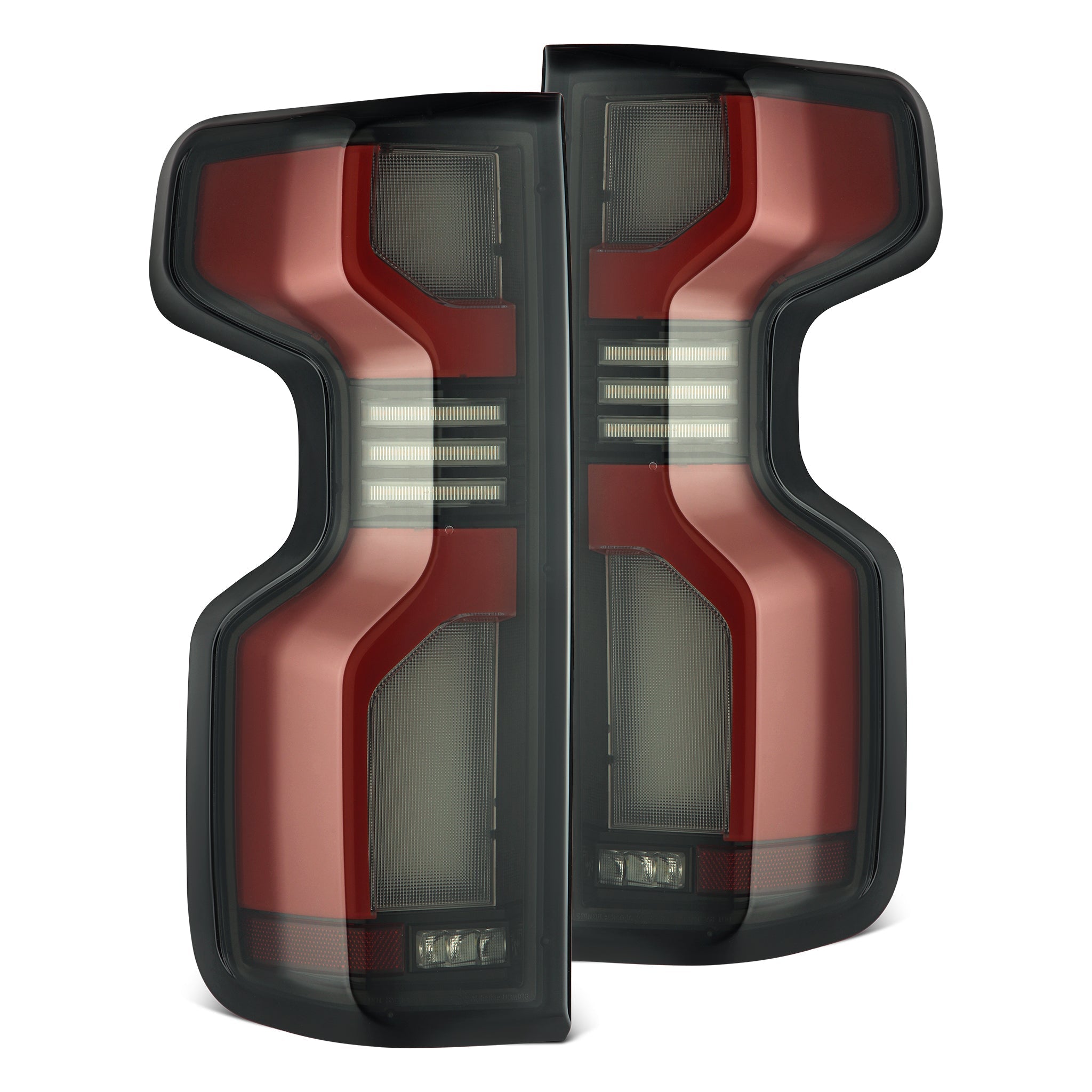 19-24 Chevrolet Silverado 1500 / 20-24 Silverado 2500/3500 HD LUXX-Series LED Tail Lights Black-Red - Apollo Off-Road
