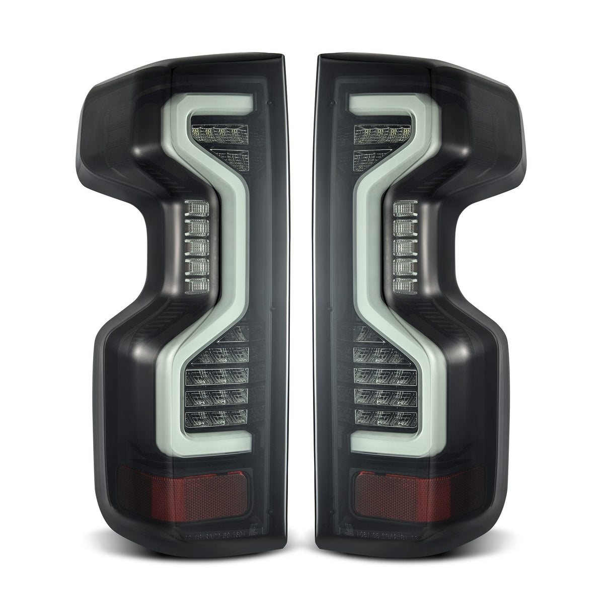 19-24 Chevrolet Silverado 1500 / 20-24 Silverado 2500/3500 HD PRO-Series LED Tail Lights Jet Black - Apollo Off-Road