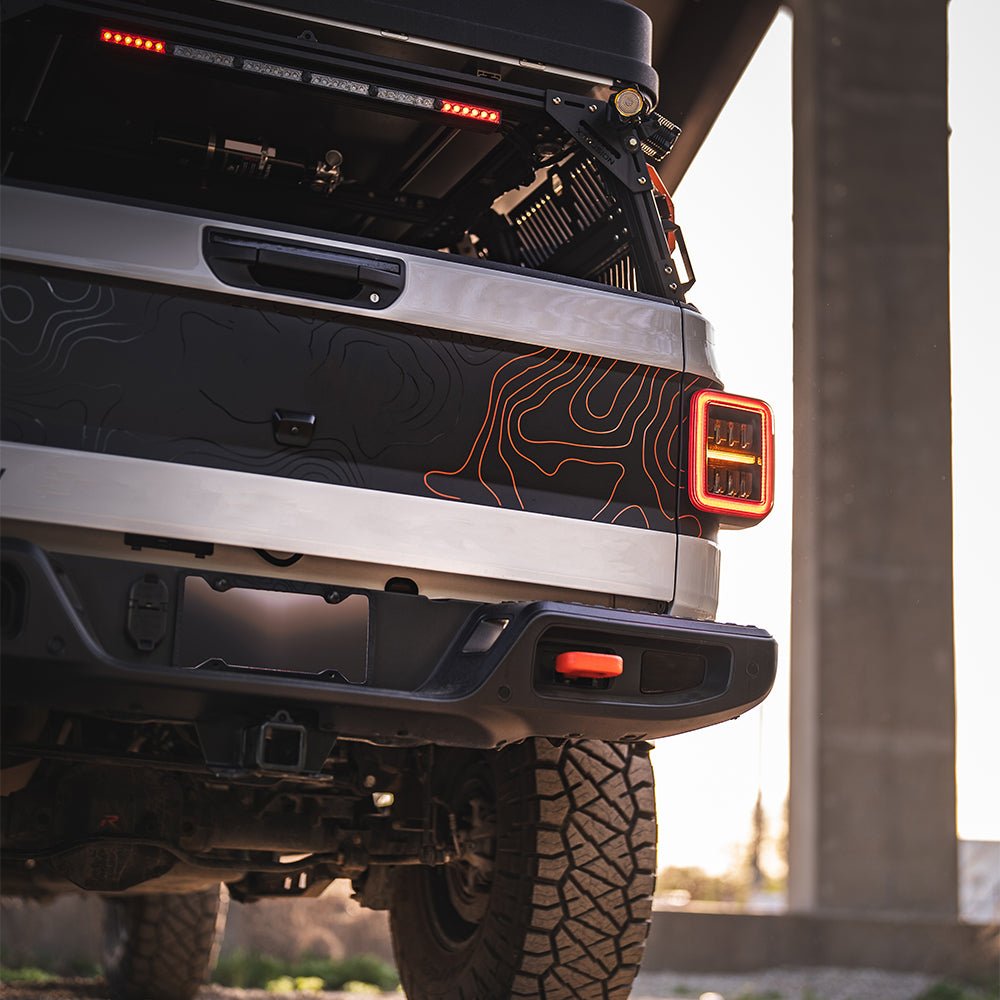 20-24 Jeep Gladiator NOVA-Series Prismatic LED Tail Lights Alpha-Black - Apollo Off-Road